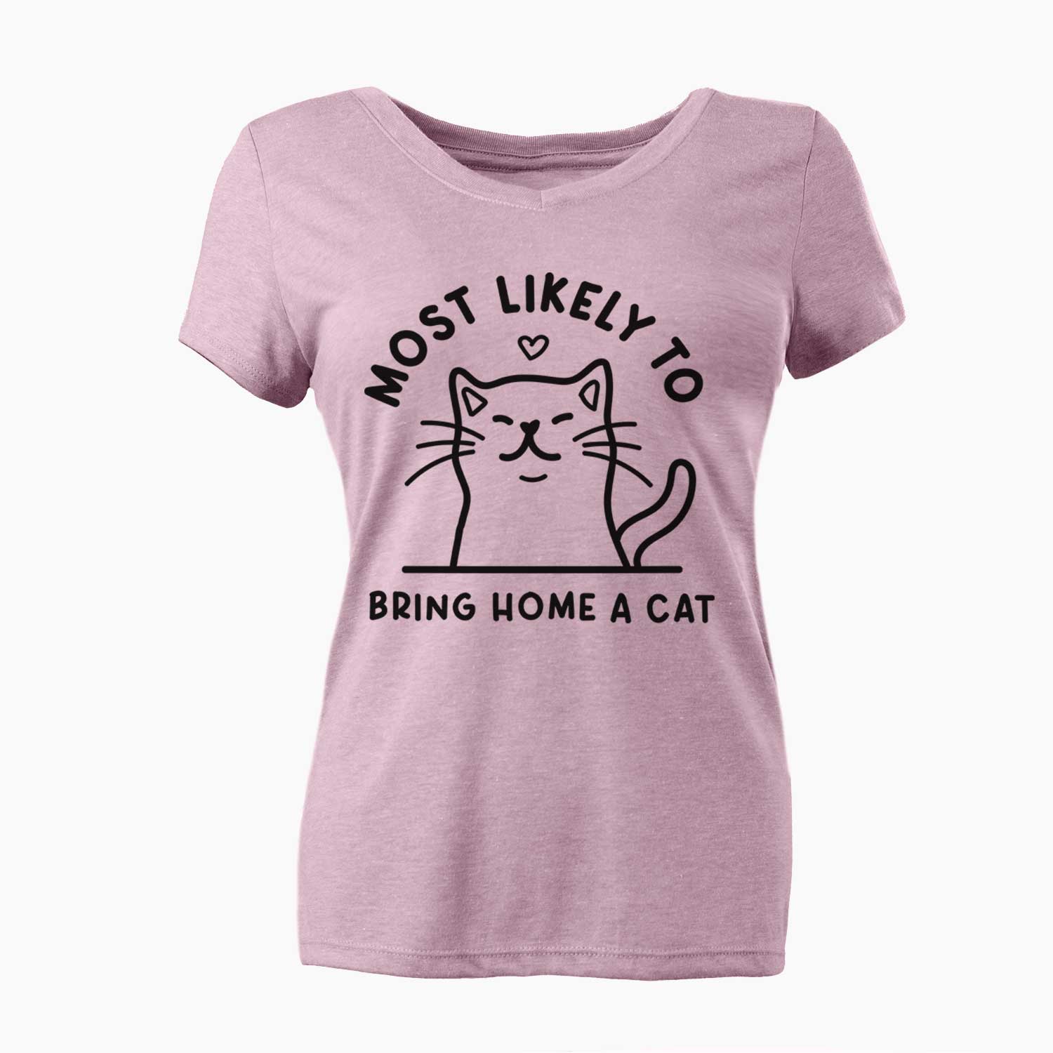 Most Likely to Bring Home a Cat - Women's V-neck Shirt