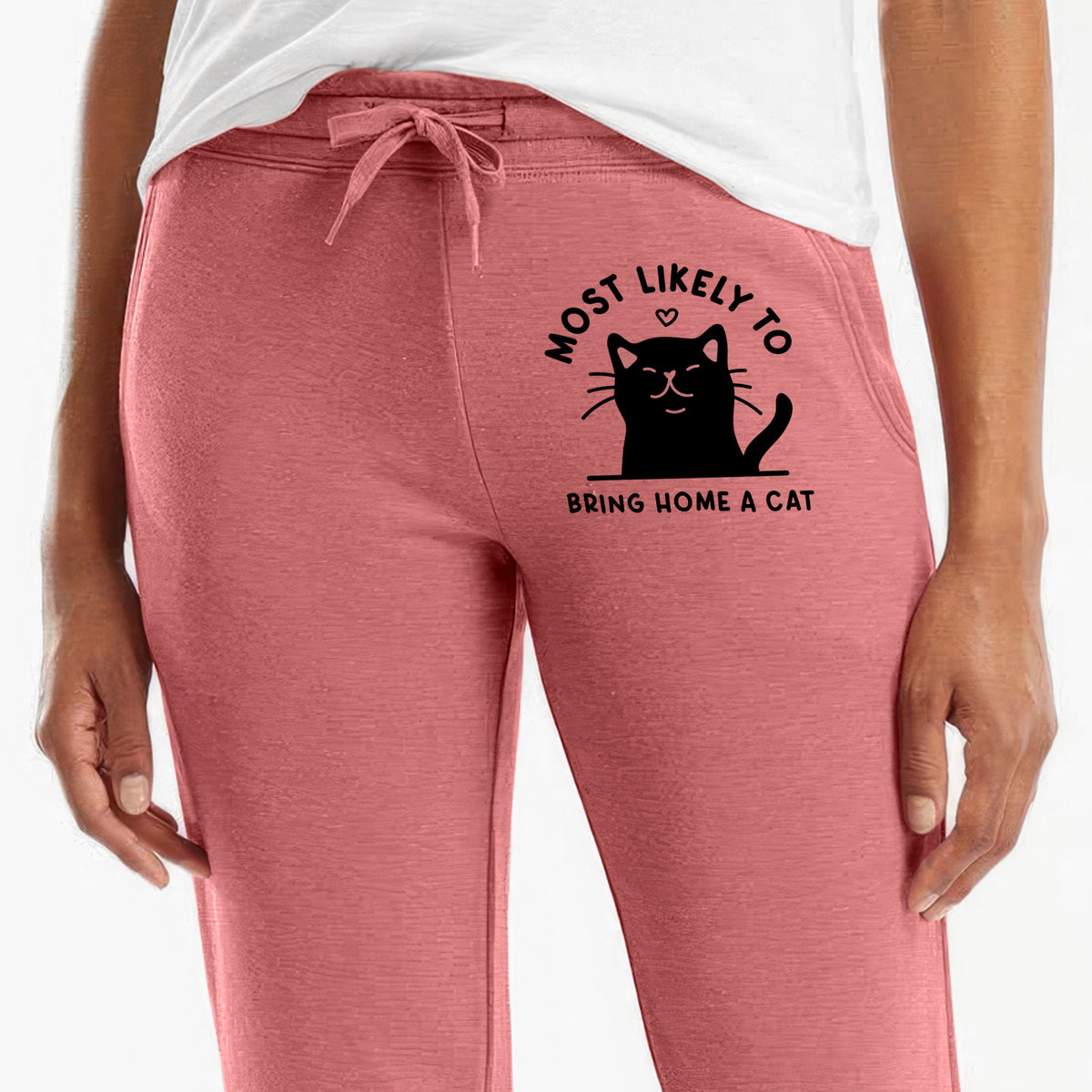 Most Likely to Bring Home a Cat - Black - Women's Cali Wave Joggers
