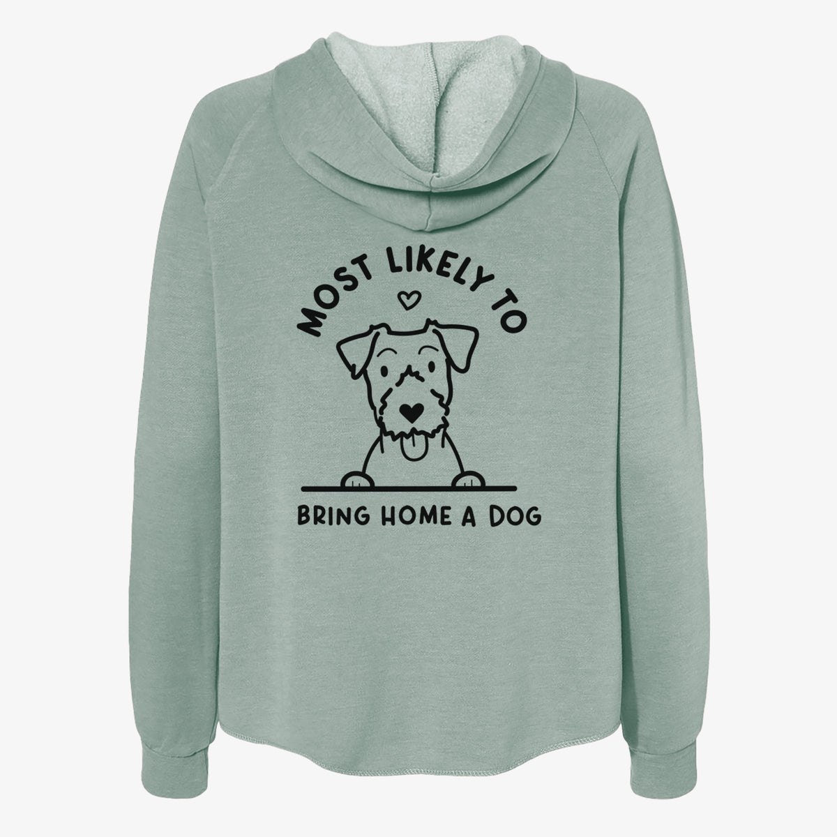Most Likely to Bring Home a Dog - Jack Russell - Women's Cali Wave Zip-Up Sweatshirt