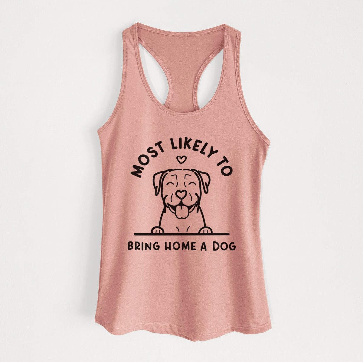 Most Likely to Bring Home a Dog - Pitbull - Women&#39;s Racerback Tanktop