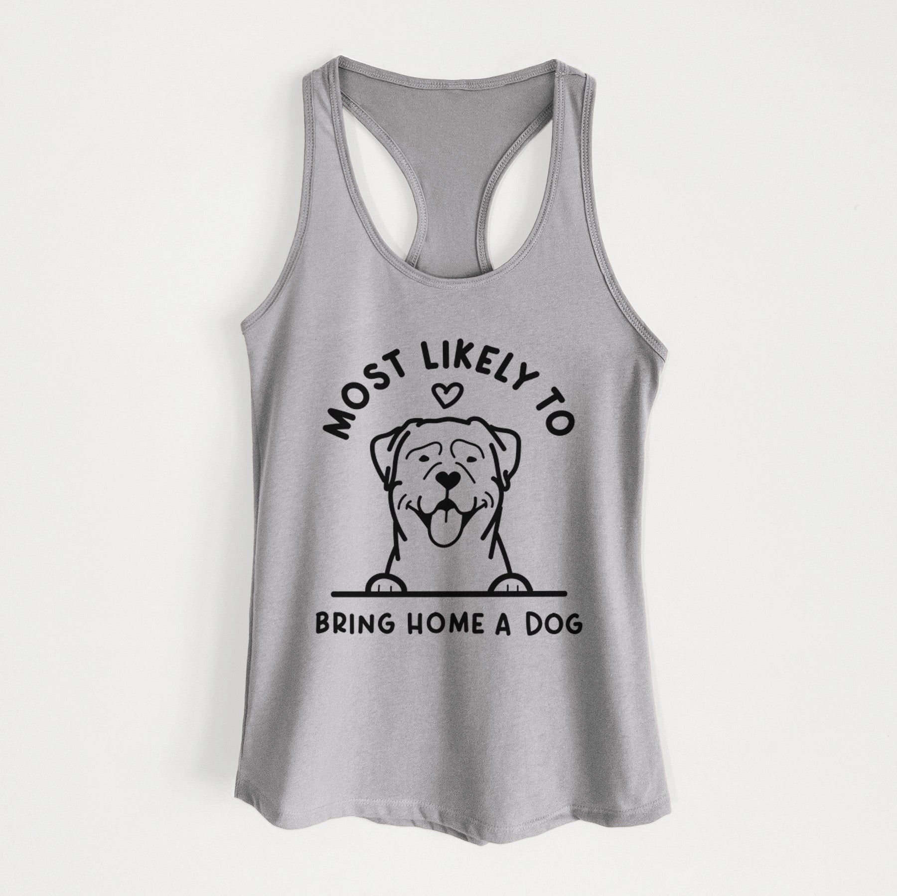 Most Likely to Bring Home a Dog - Rottweiler - Women's Racerback Tanktop