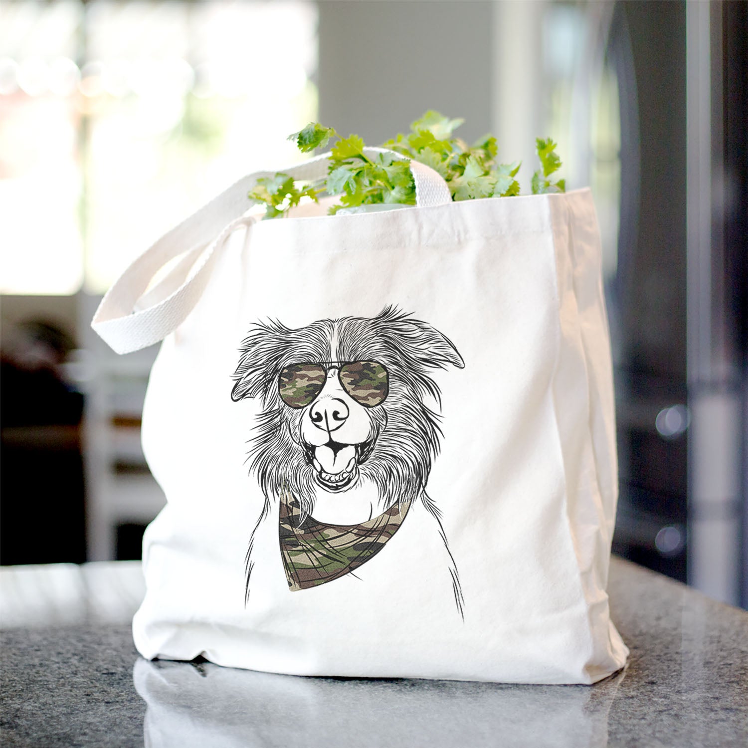 Dizzy the Border Collie - Tote Bag