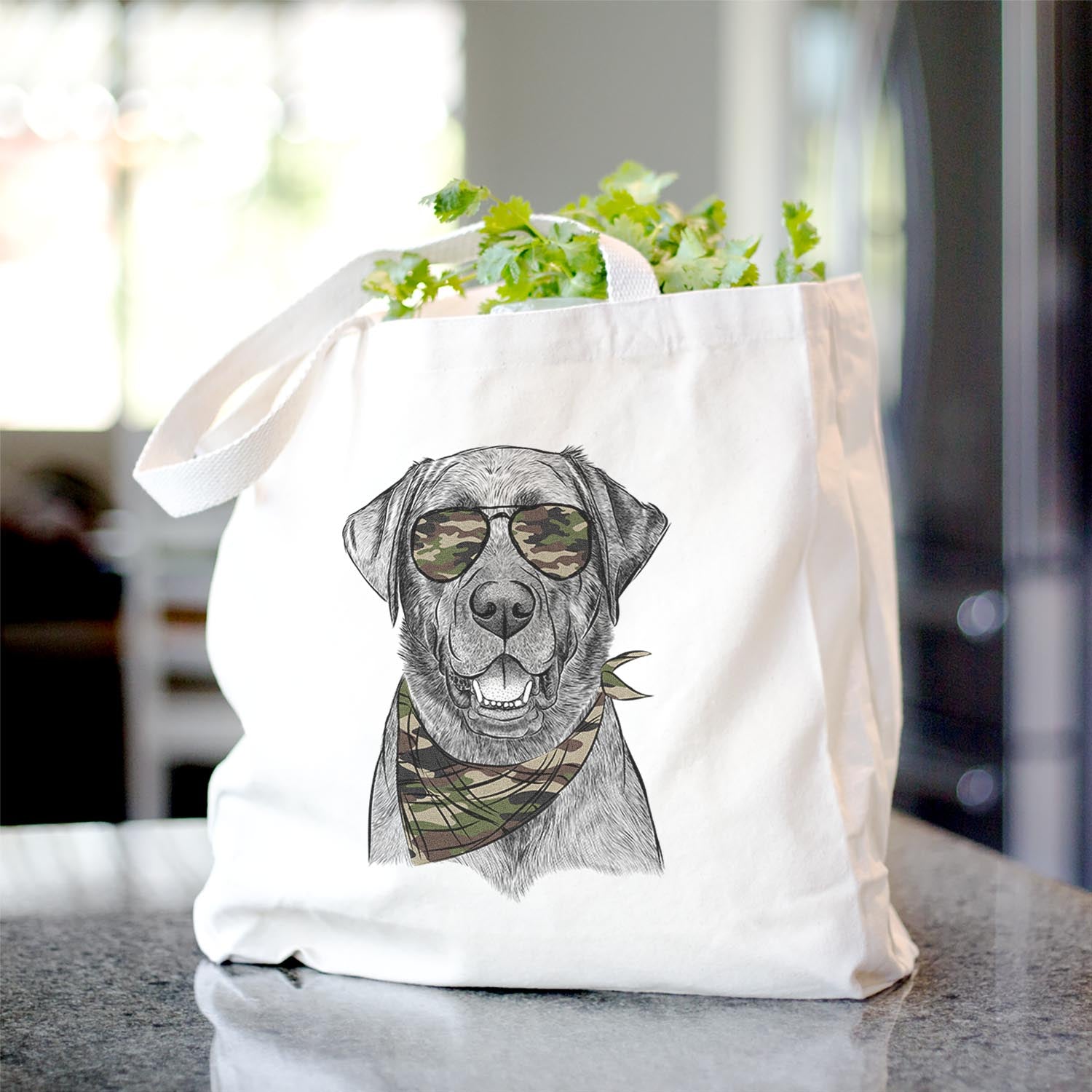 Heath the Black Lab - Tote Bag