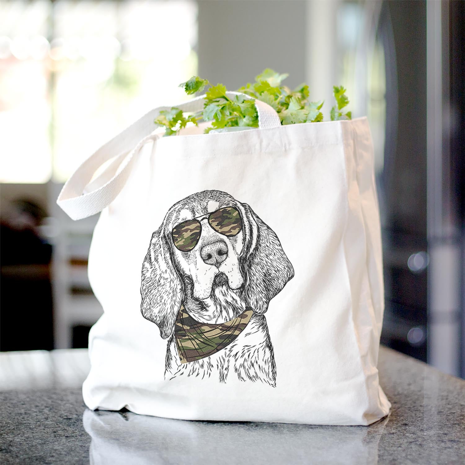 Huck the Bluetick Coonhound - Tote Bag