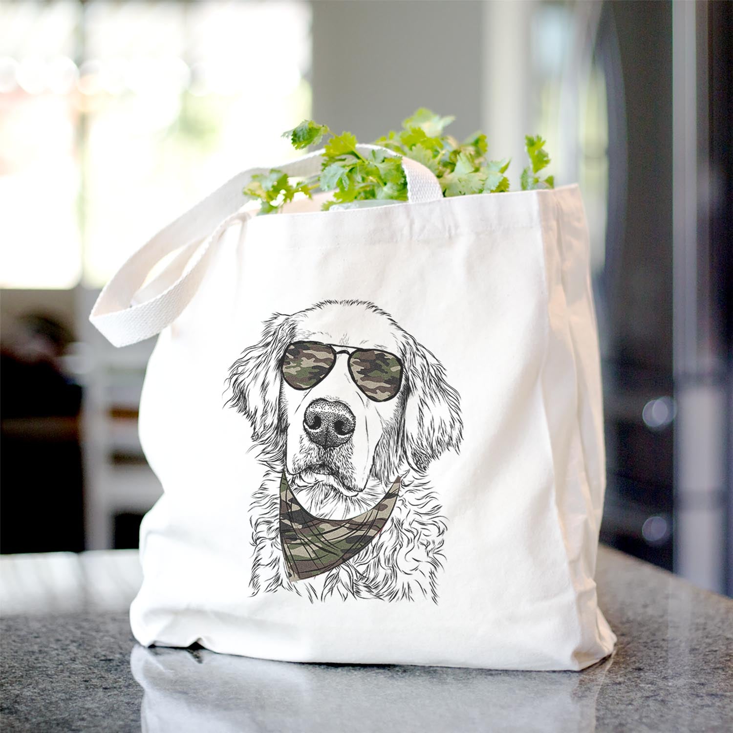 Loganator the Golden Retriever - Tote Bag