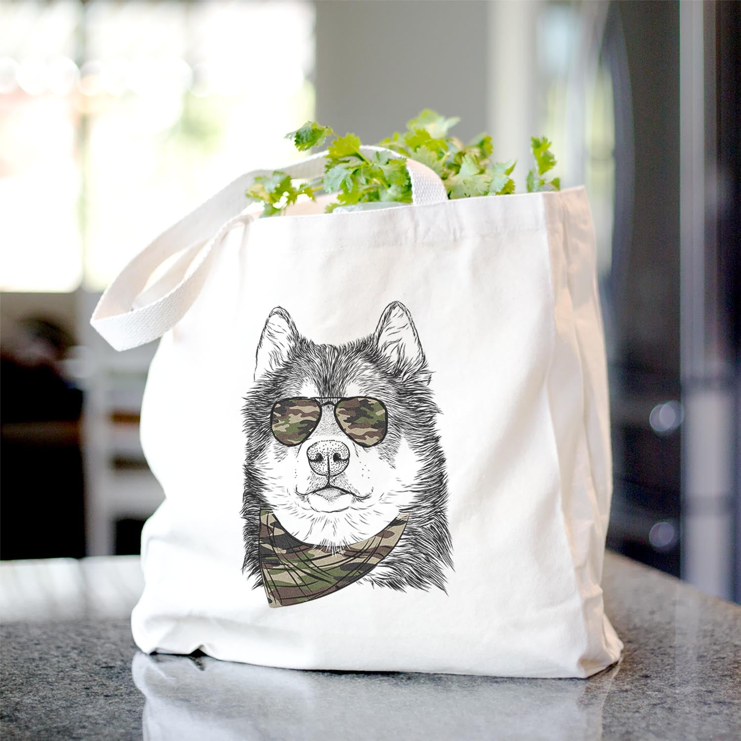 Oskar the Candian Eskimo Dog - Tote Bag