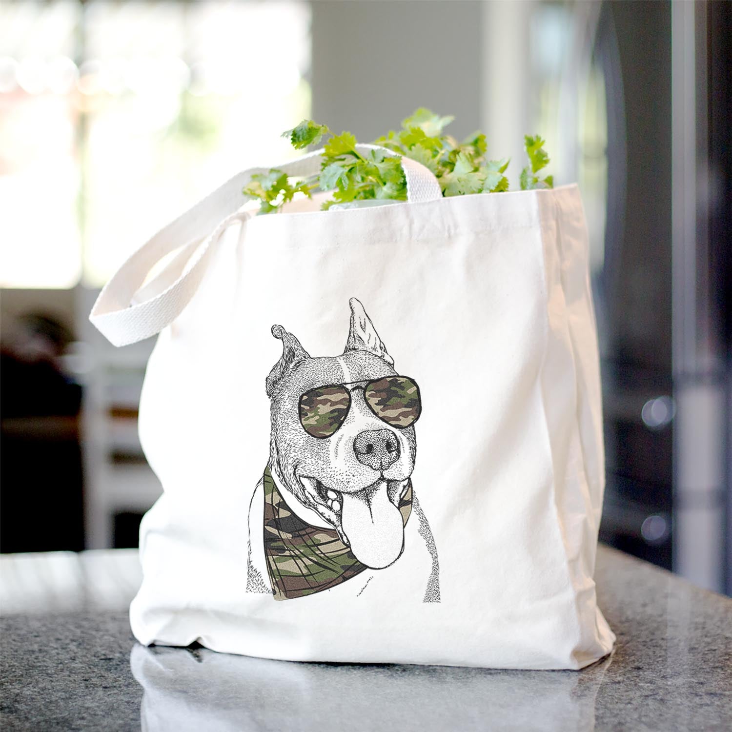 Piggy the American Staffordshire Terrier - Tote Bag