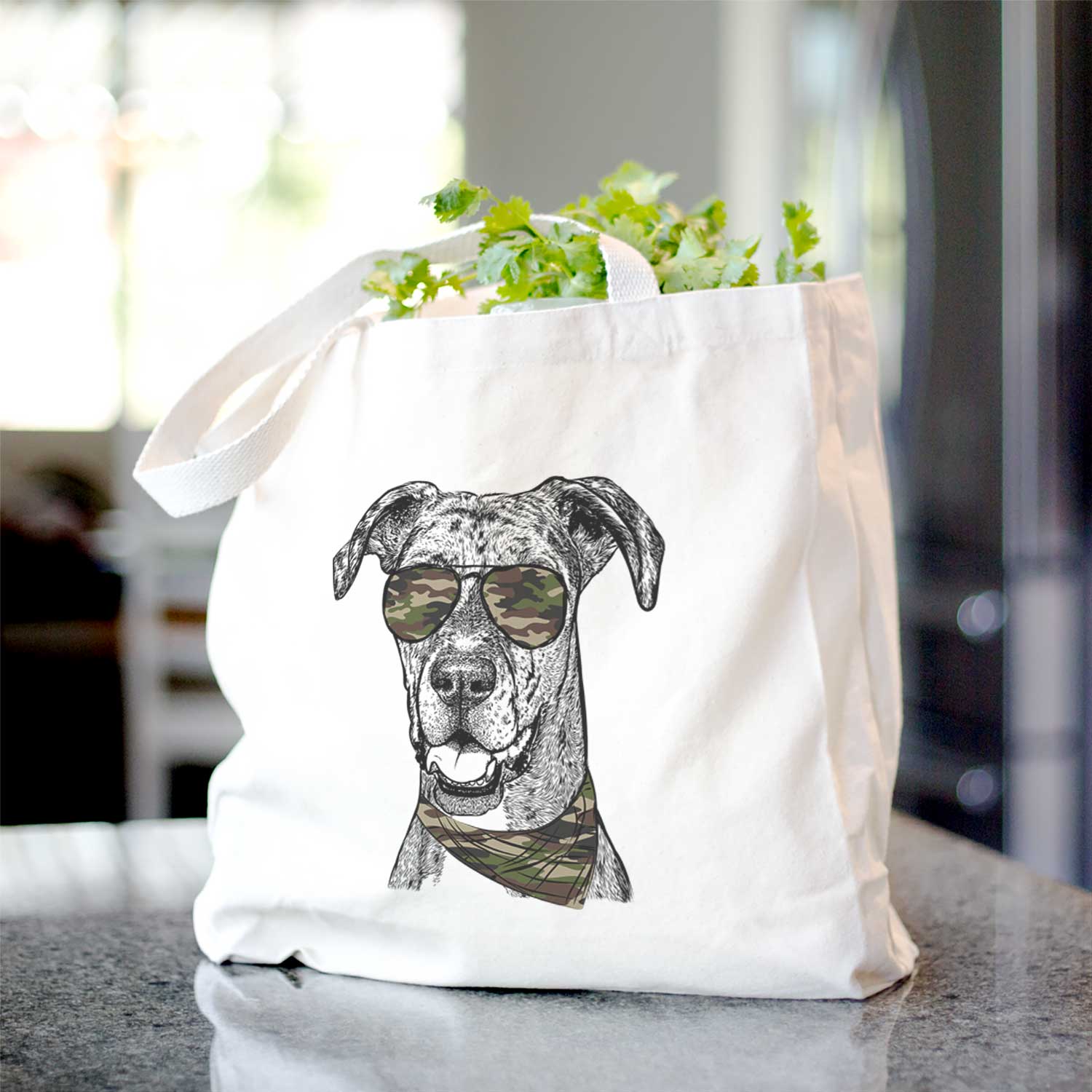 Athena the Merle Great Dane - Tote Bag