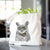 Ozwald the Grey Horned Owl - Tote Bag