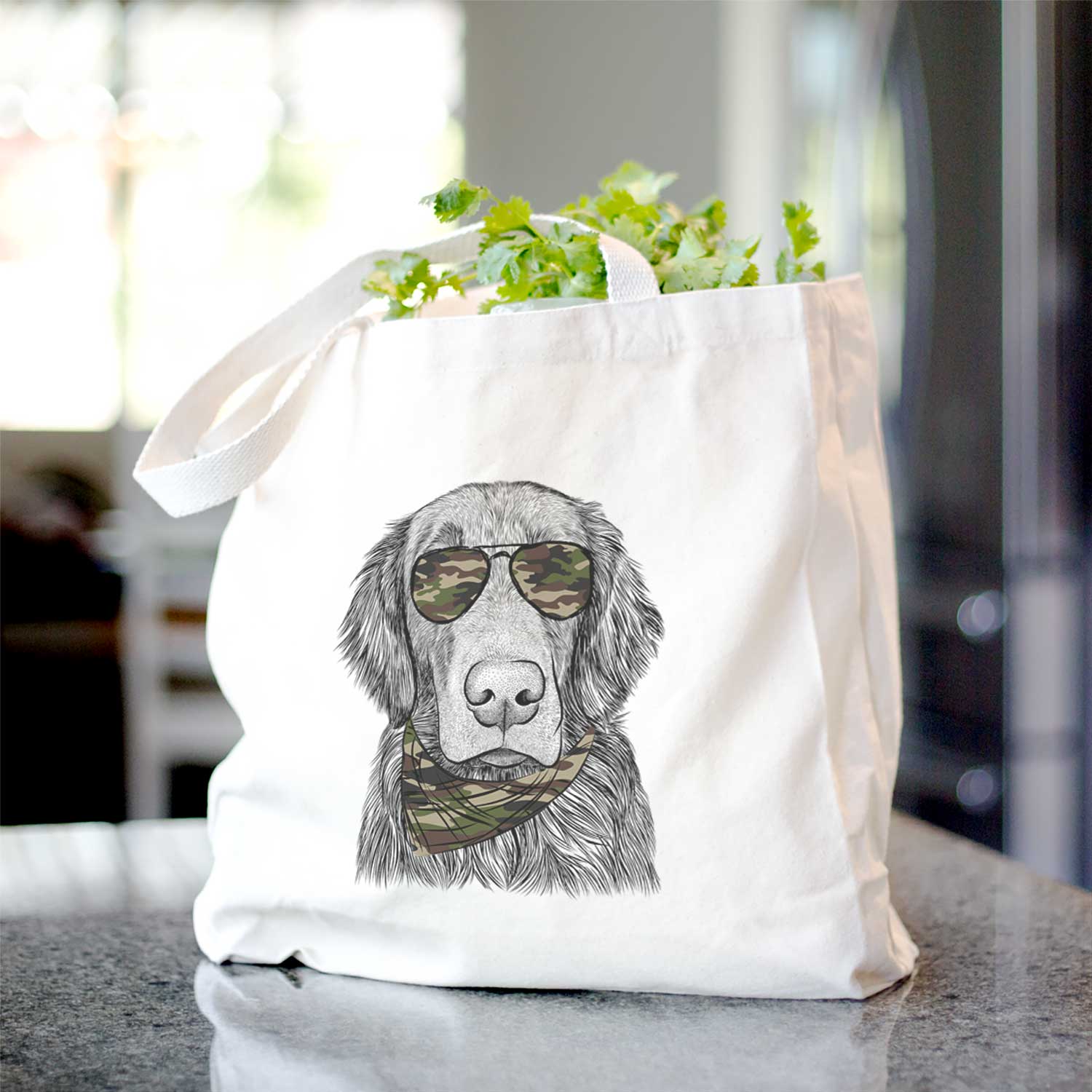 Pippin the Flat Coated Retriever - Tote Bag