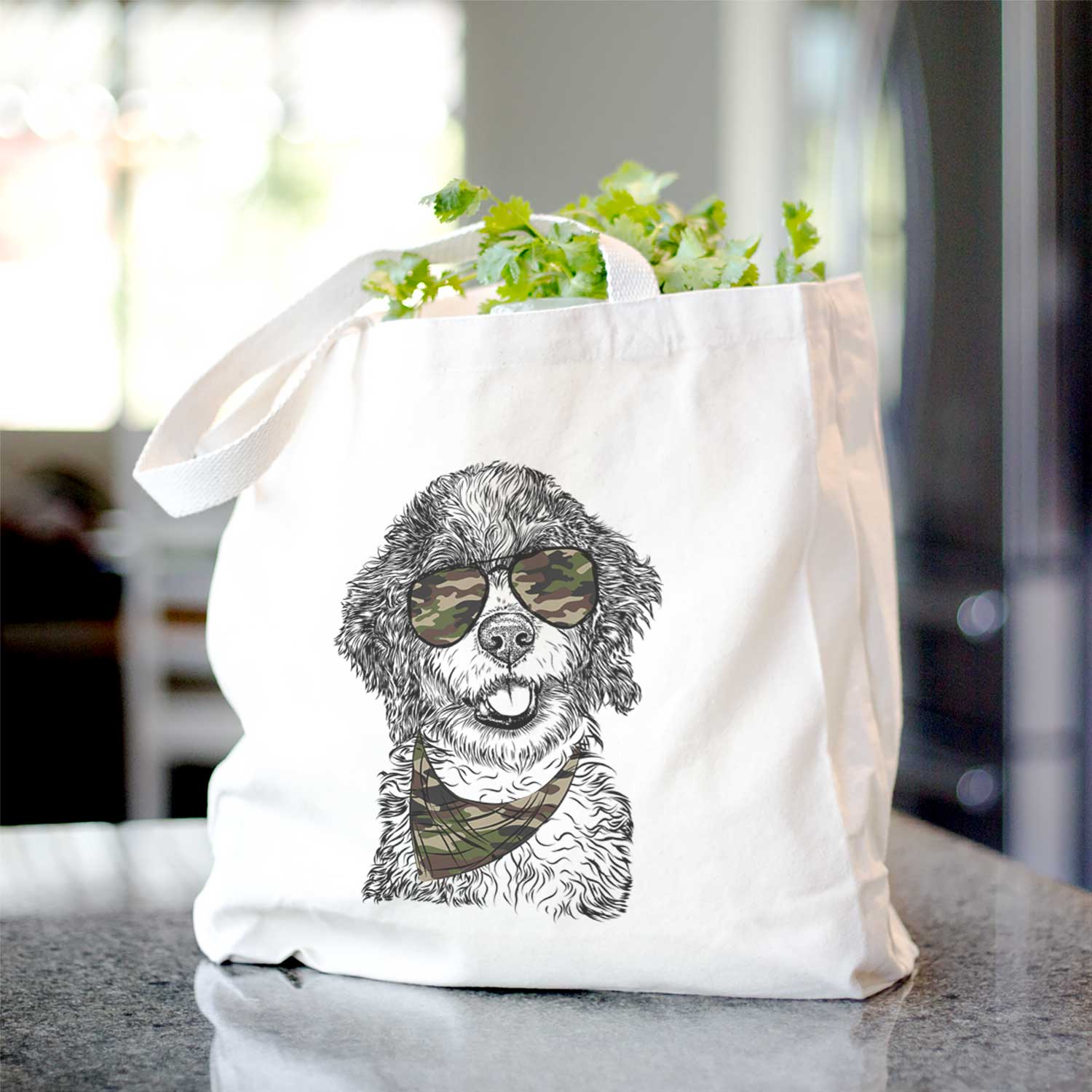 Smoky the Bernedoodle Puppy - Tote Bag