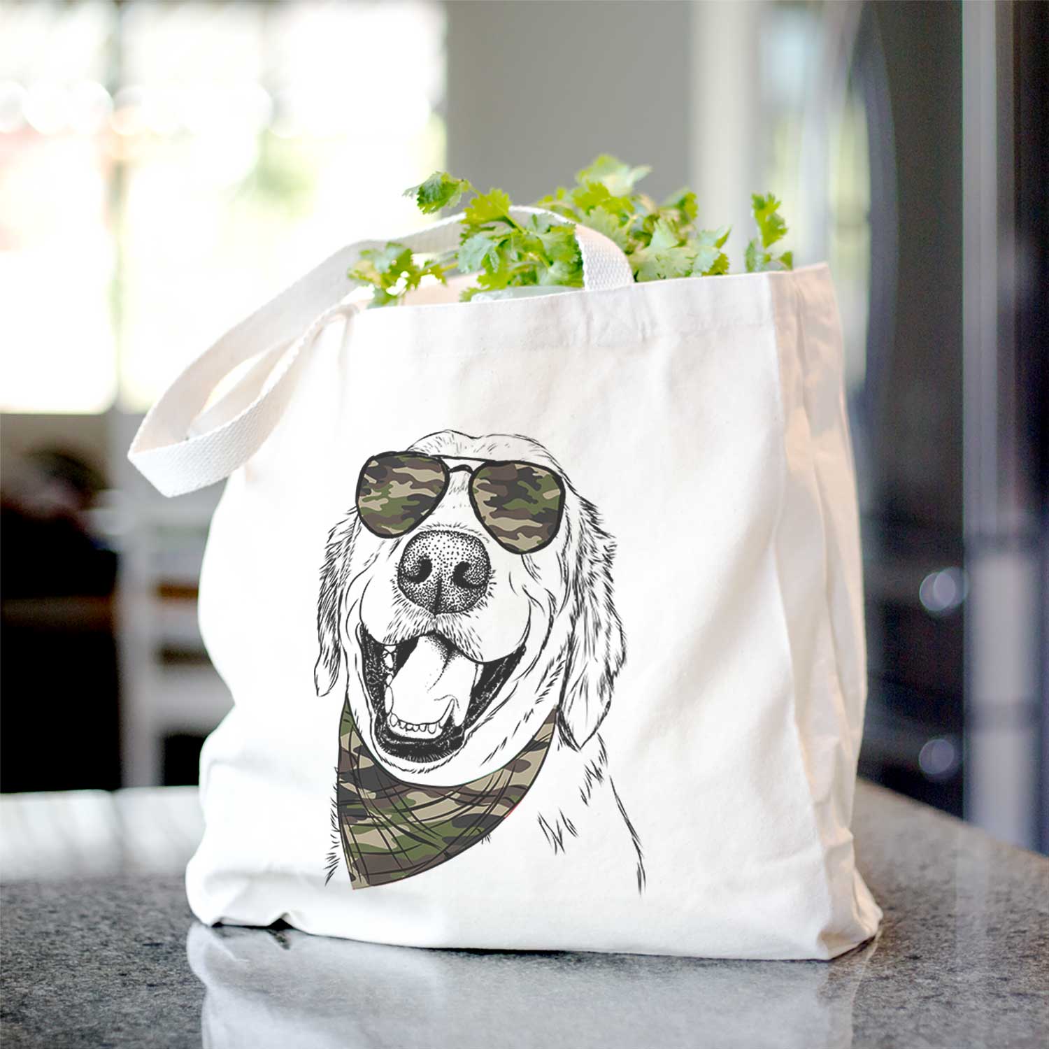 Spanky the Golden Retriever - Tote Bag