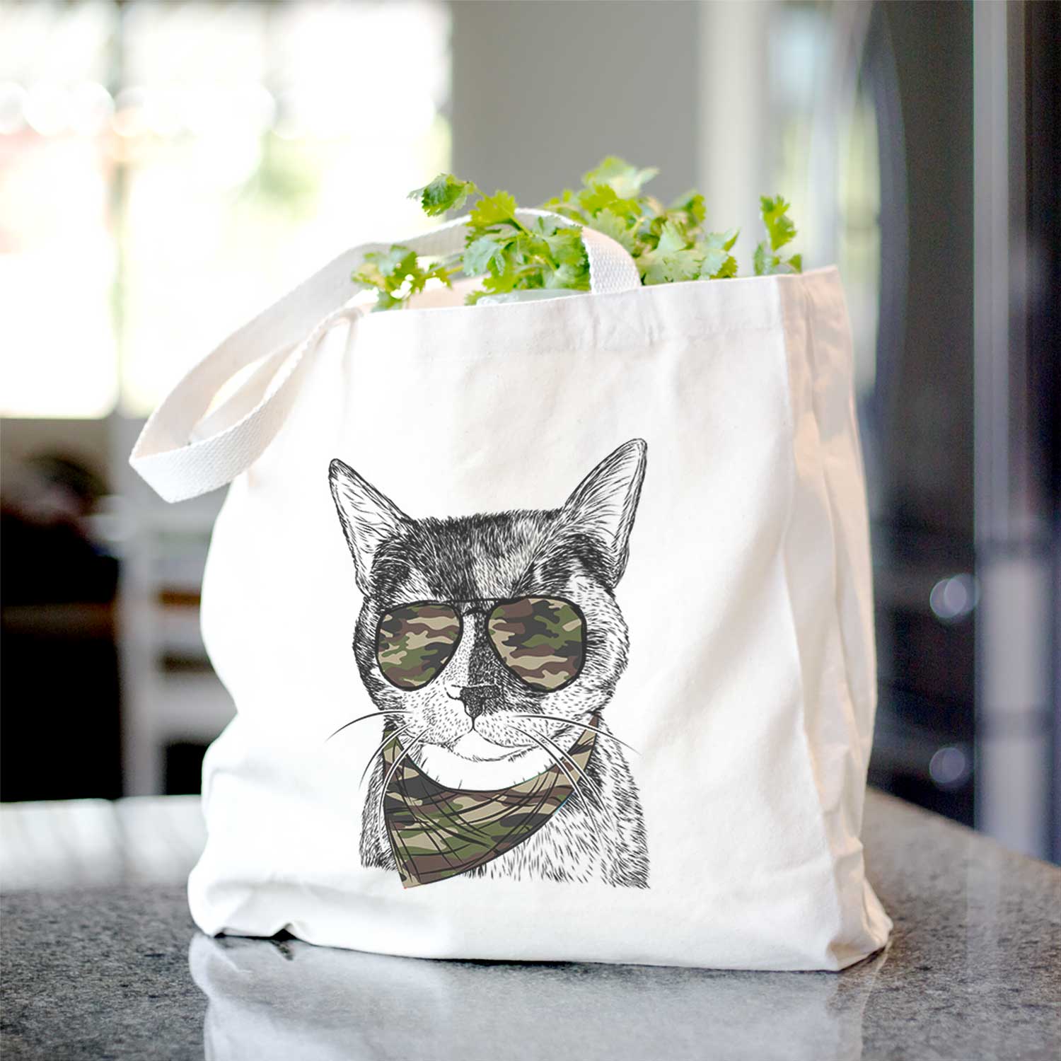 Spooky Kitty the Tortoiseshell Cat - Tote Bag