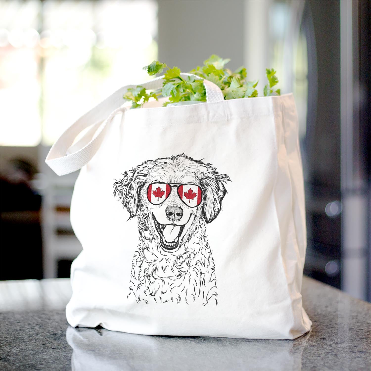 Happy Otis the Miniature Goldendoodle - Tote Bag