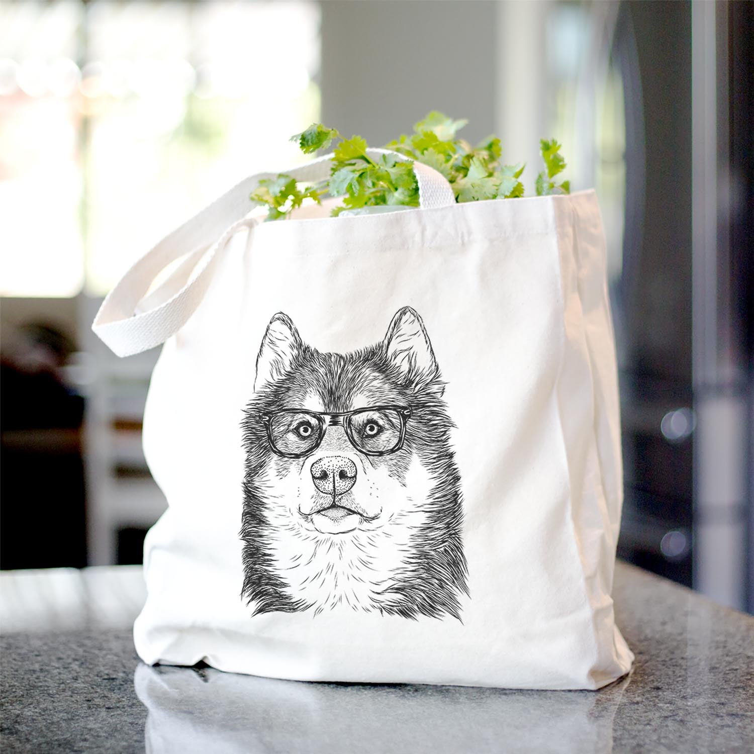 Oskar the Candian Eskimo Dog - Tote Bag