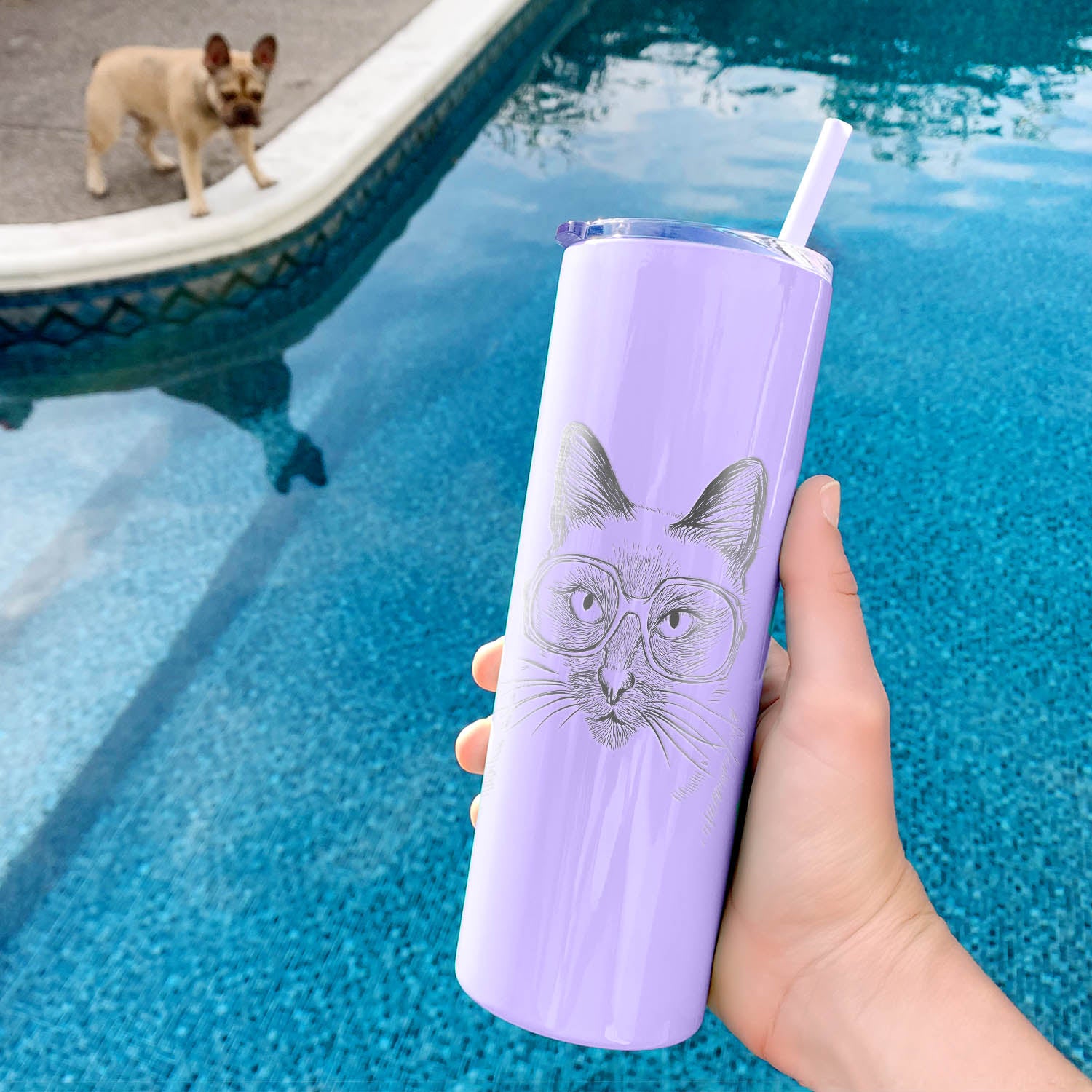 Sasha the Siamese Cat - 20oz Skinny Tumbler