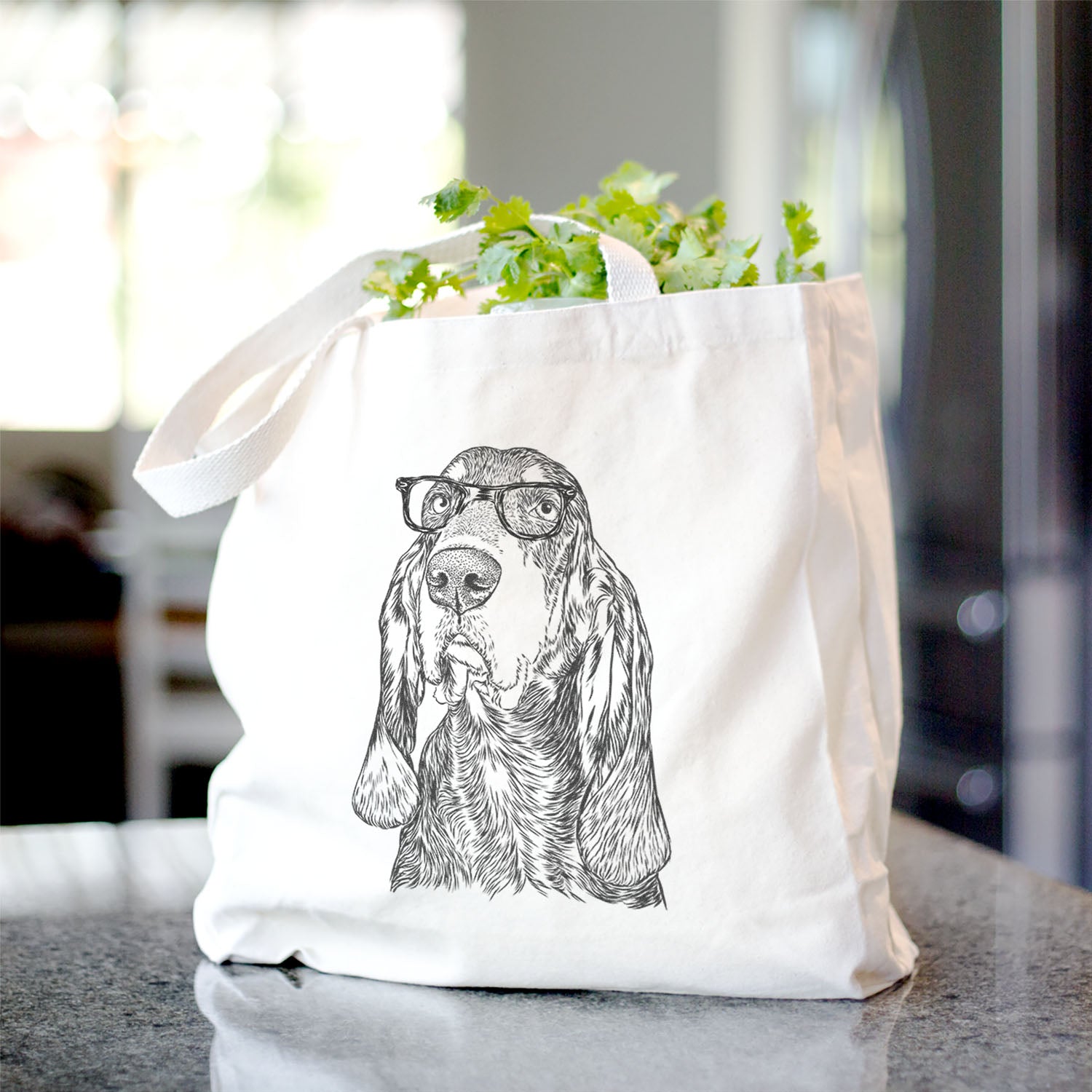 Stu the Black and Tan Coonhound - Tote Bag