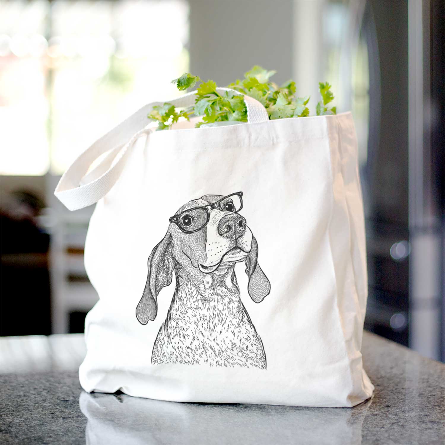 Chester the Red Tick Coonhound - Tote Bag