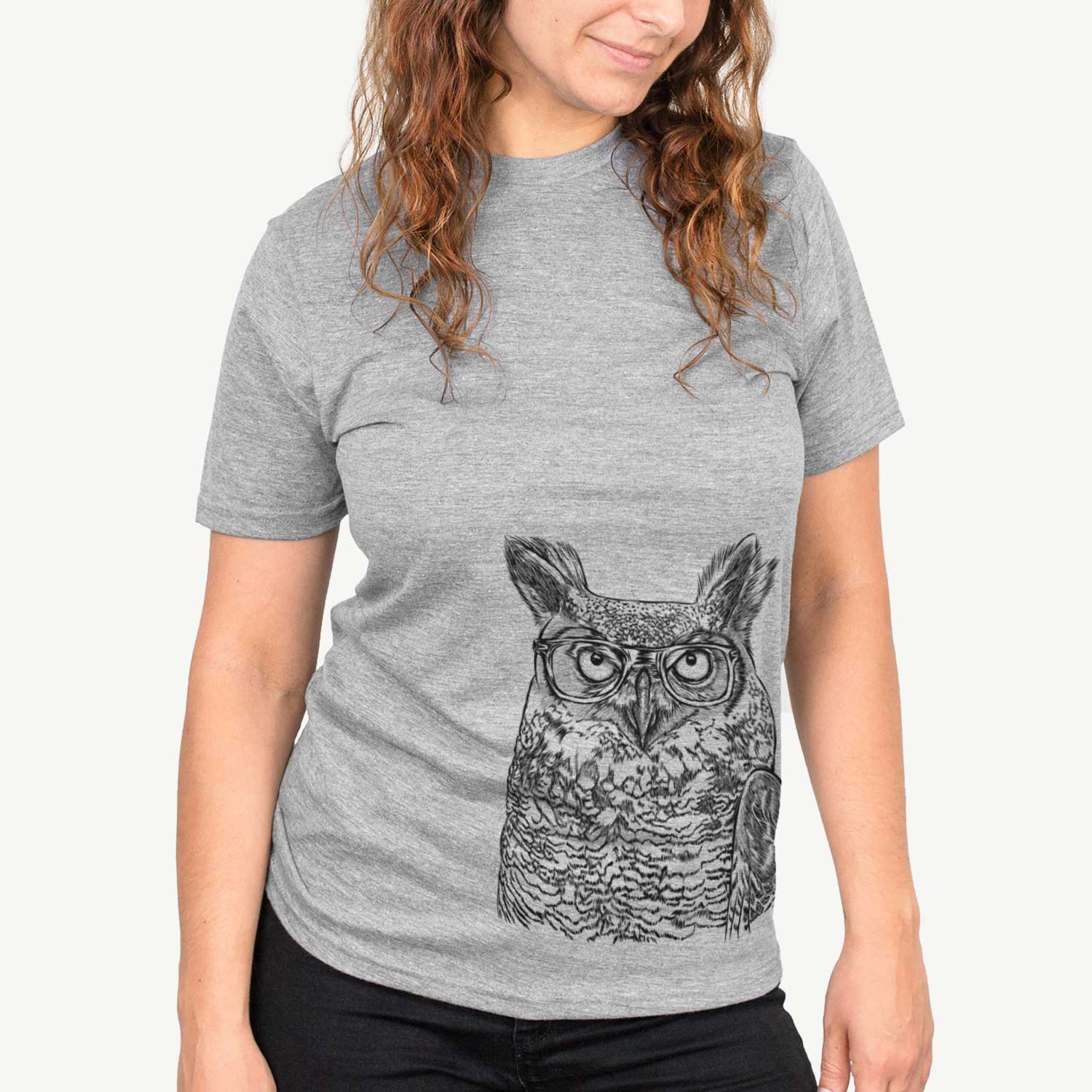 Ozwald the Grey Horned Owl - Unisex Crewneck