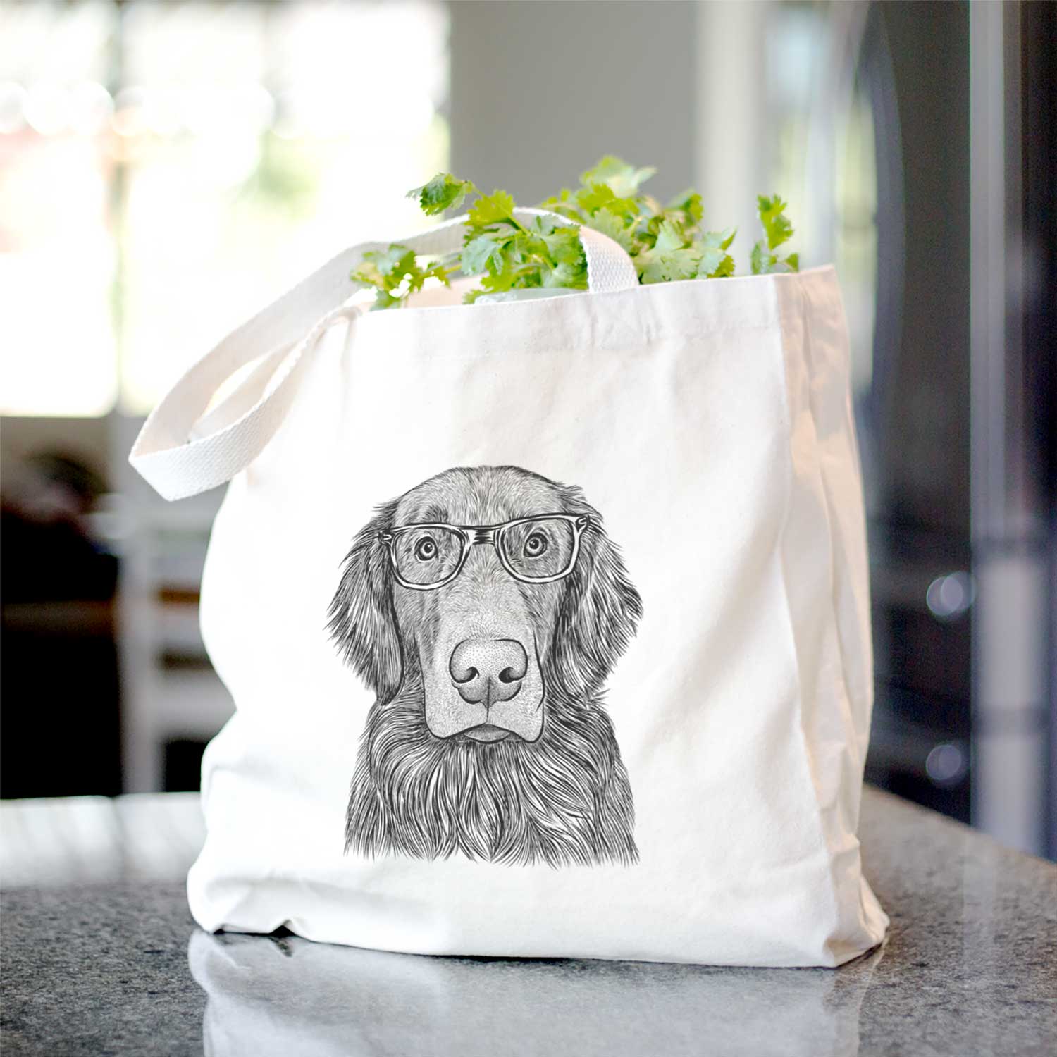 Pippin the Flat Coated Retriever - Tote Bag