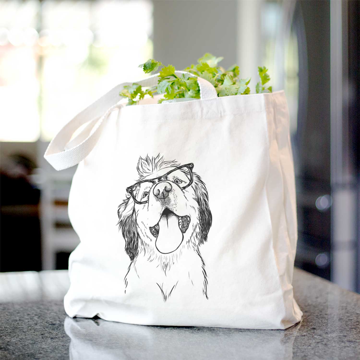 Sven the Double Merle Spaniel Aussie Mix - Tote Bag