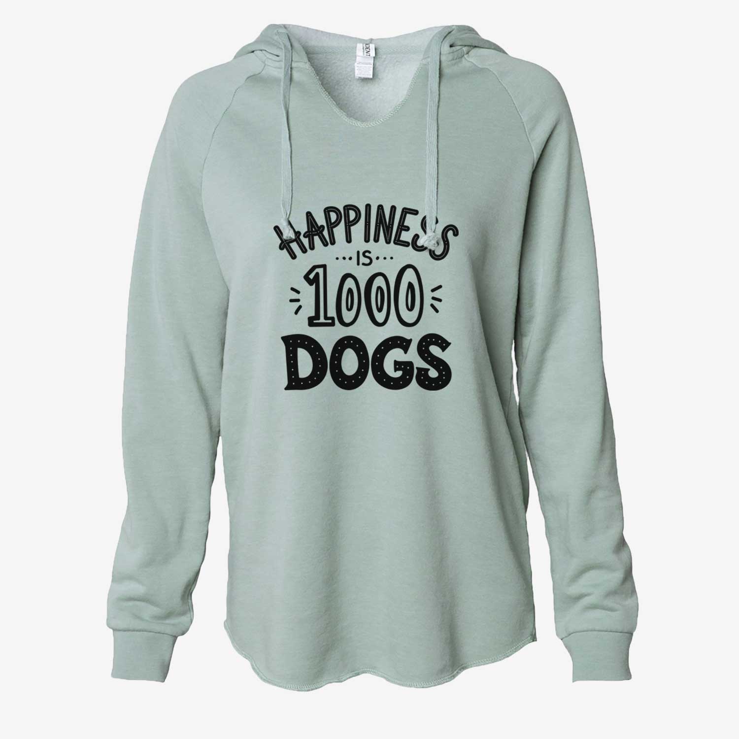 Happiness is 1000 Dogs  - Cali Wave Hooded Sweatshirt