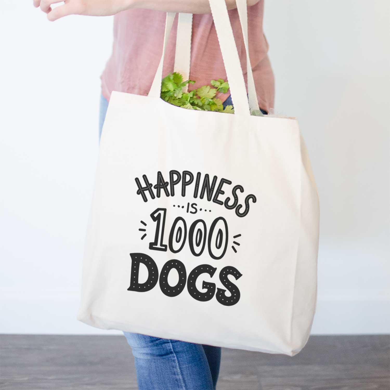 Happiness is 1000 Dogs  - Tote Bag