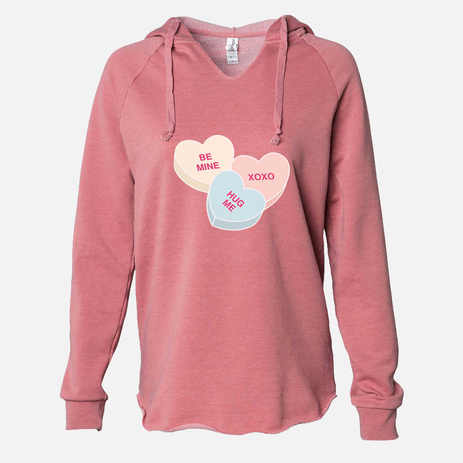 Valentine Candy Conversation Hearts  - Cali Wave Hooded Sweatshirt