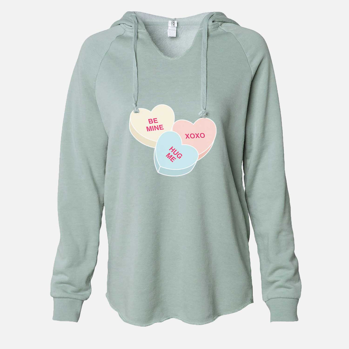 Valentine Candy Conversation Hearts  - Cali Wave Hooded Sweatshirt