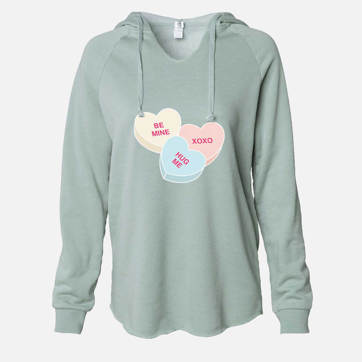 Valentine Candy Conversation Hearts  - Cali Wave Hooded Sweatshirt