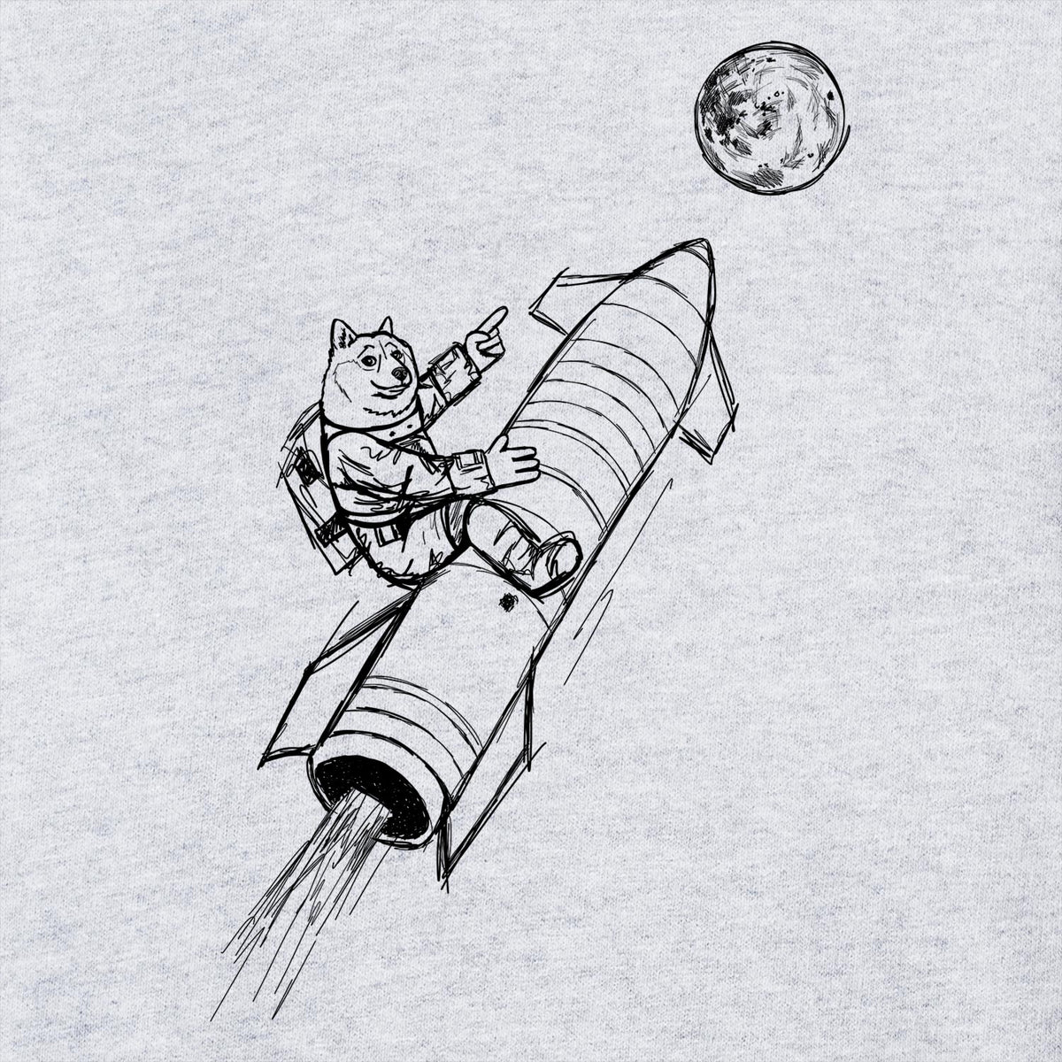 Doge to the Moon  - Unisex Crewneck