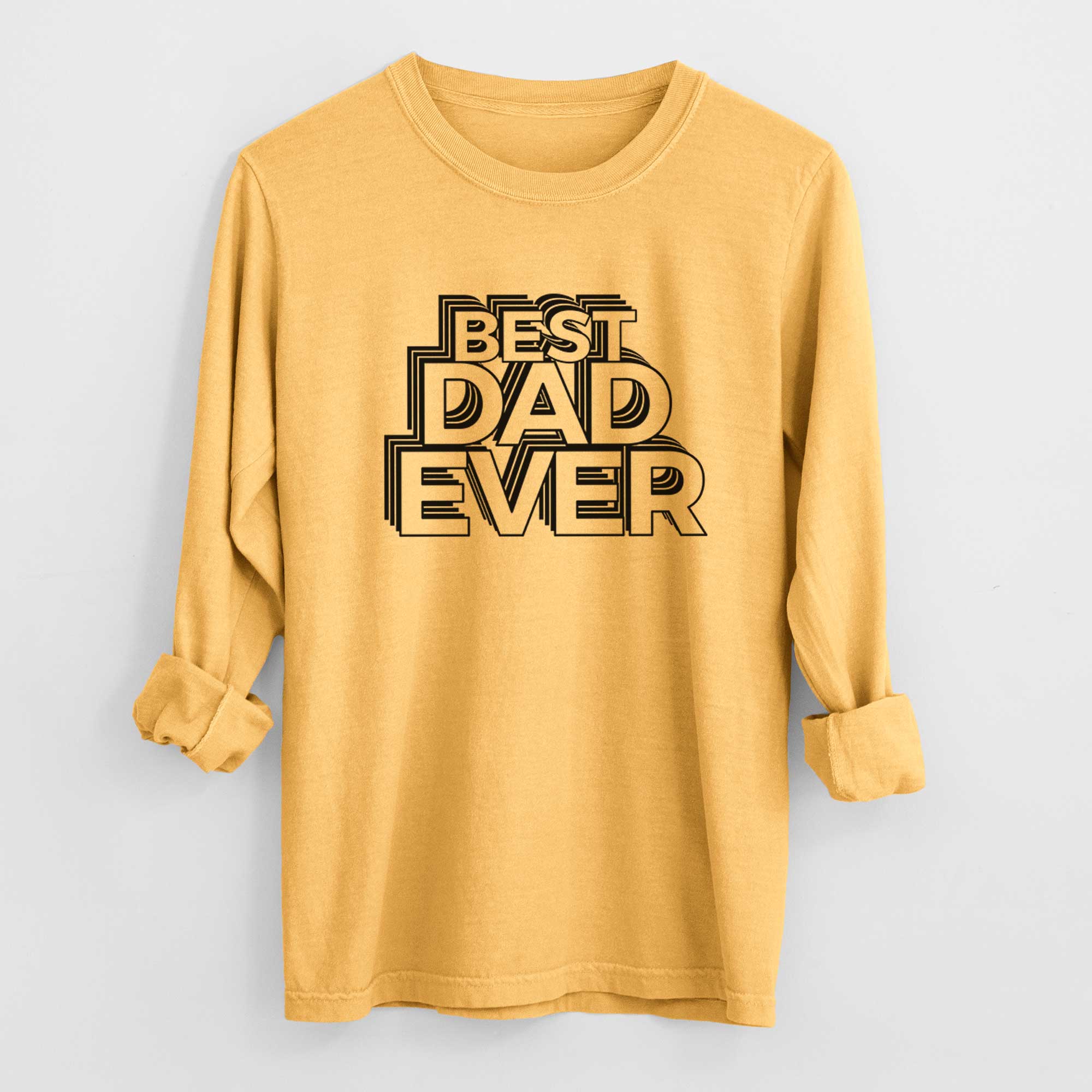 Electristack Best Dad Ever - Heavyweight 100% Cotton Long Sleeve