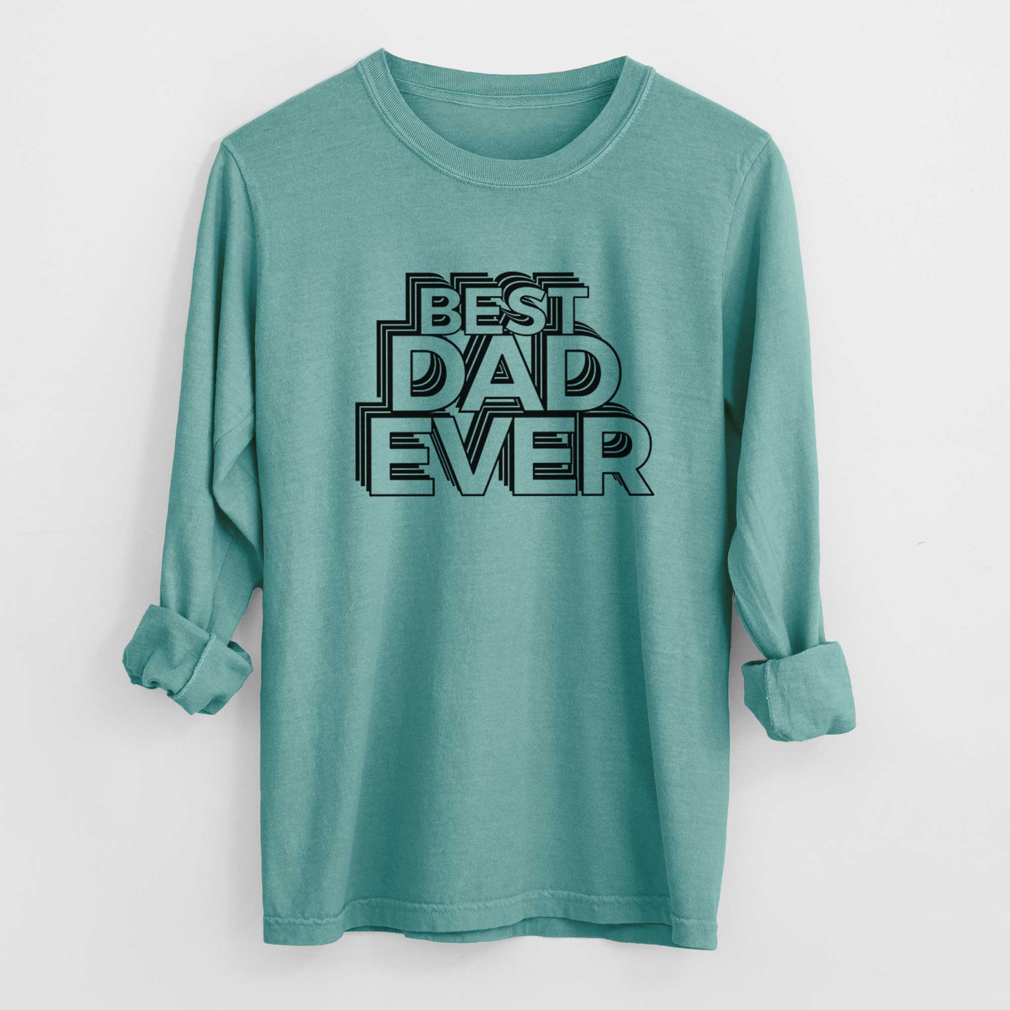 Electristack Best Dad Ever - Heavyweight 100% Cotton Long Sleeve