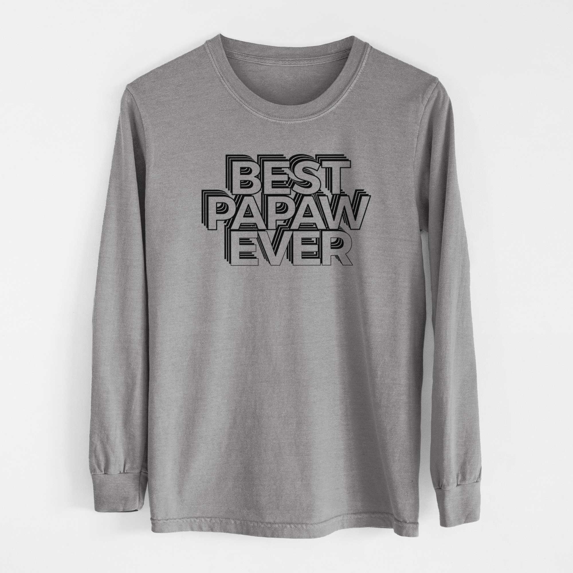 Electristack Best Papa Ever - Heavyweight 100% Cotton Long Sleeve