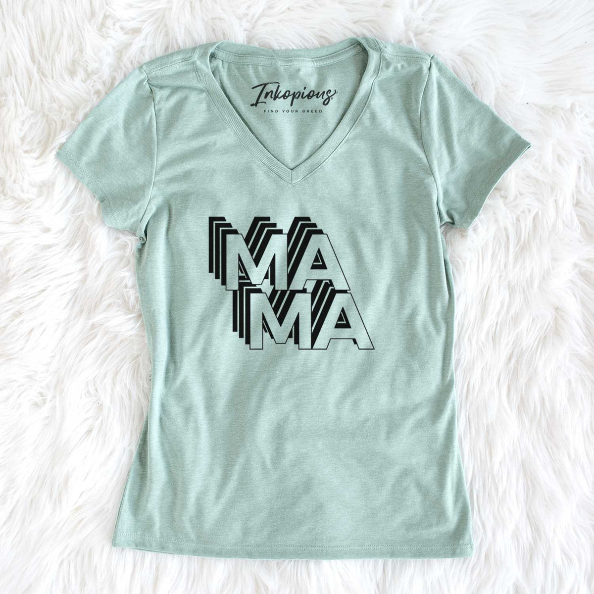 Mama - Electristack Collection  - Women&#39;s V-neck Shirt