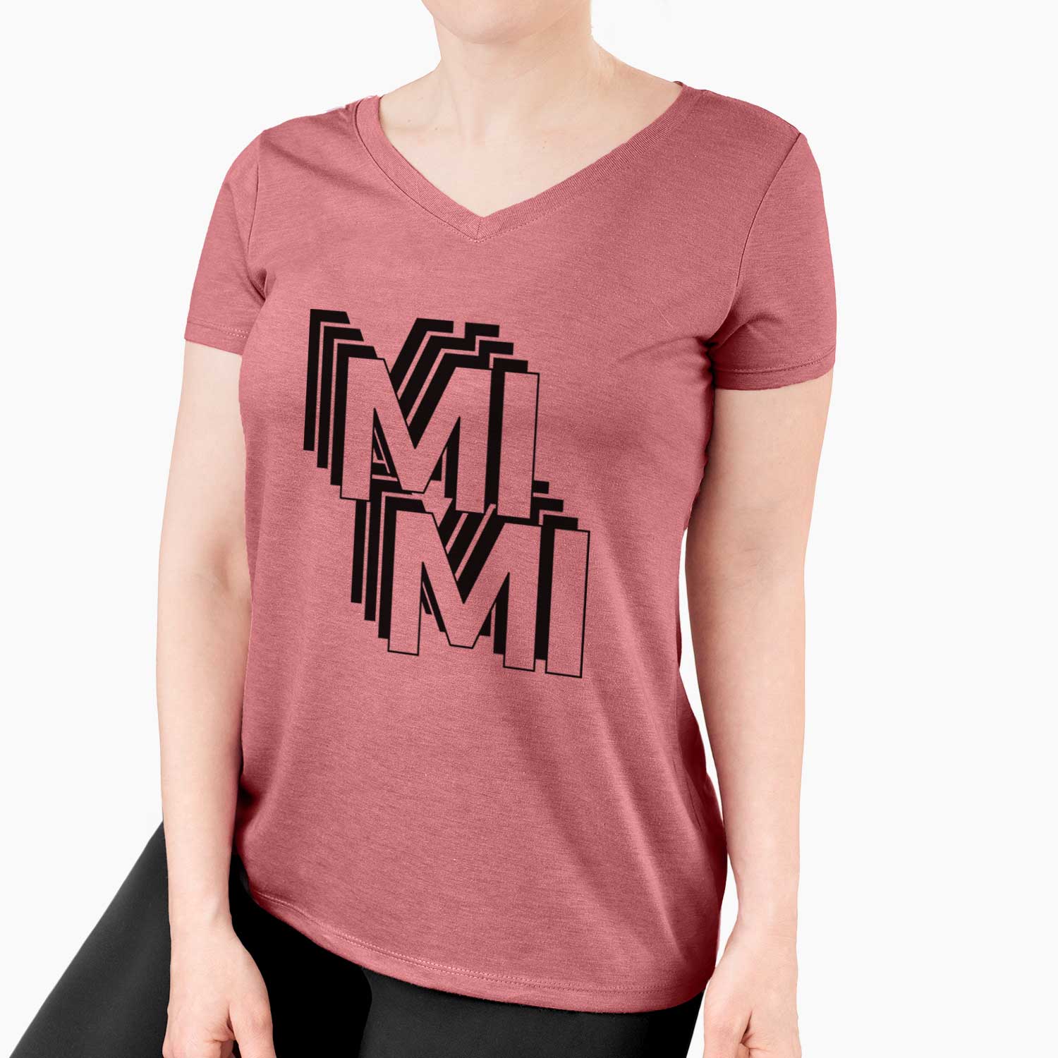 Mimi - Electristack Collection  - Women's V-neck Shirt