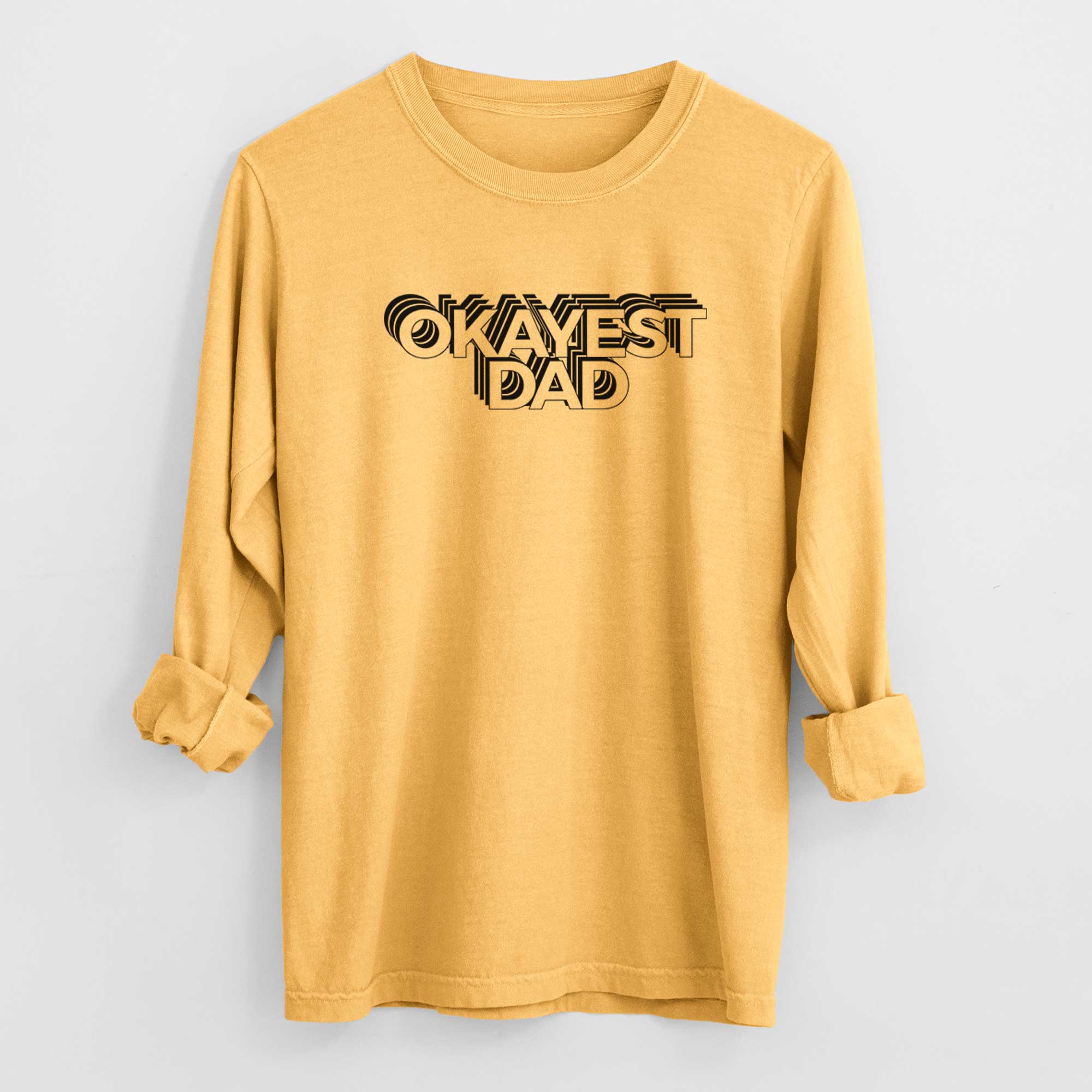 Electristack Okayest Dad - Heavyweight 100% Cotton Long Sleeve