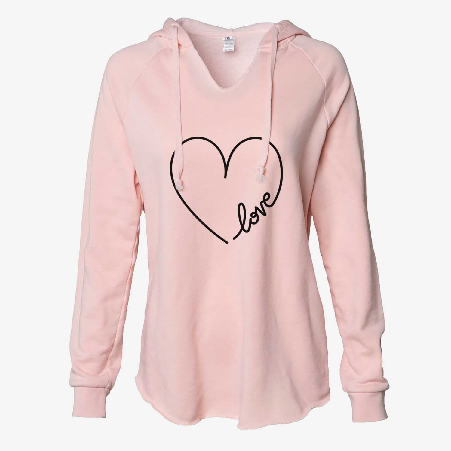 Hand Drawn Love Heart  - Cali Wave Hooded Sweatshirt