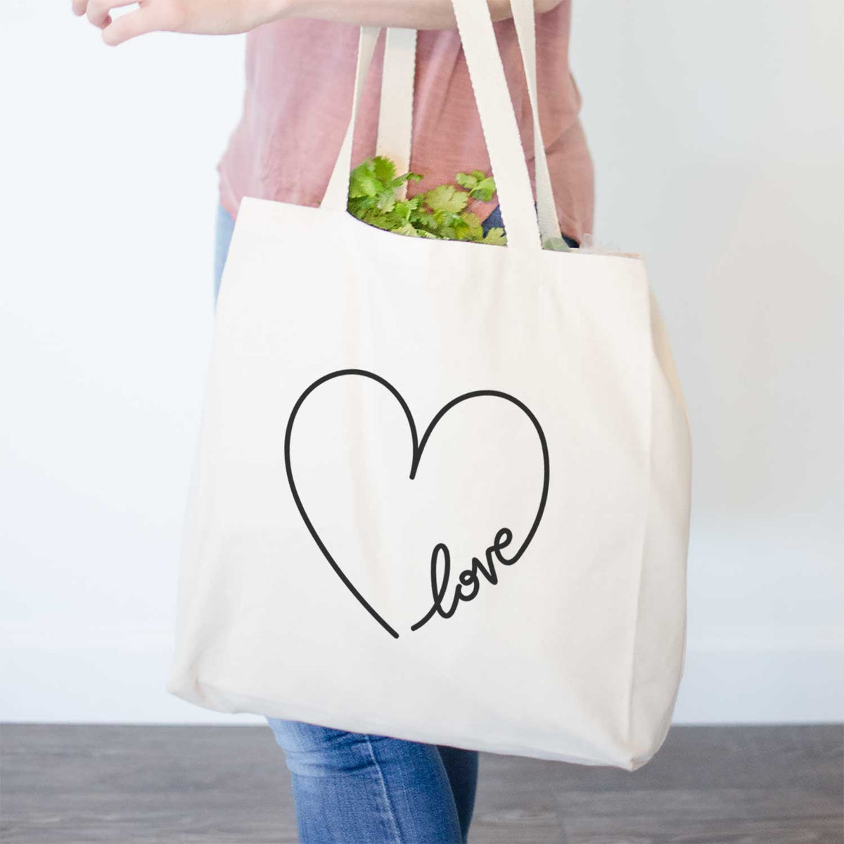 Hand Drawn Love Heart  - Tote Bag