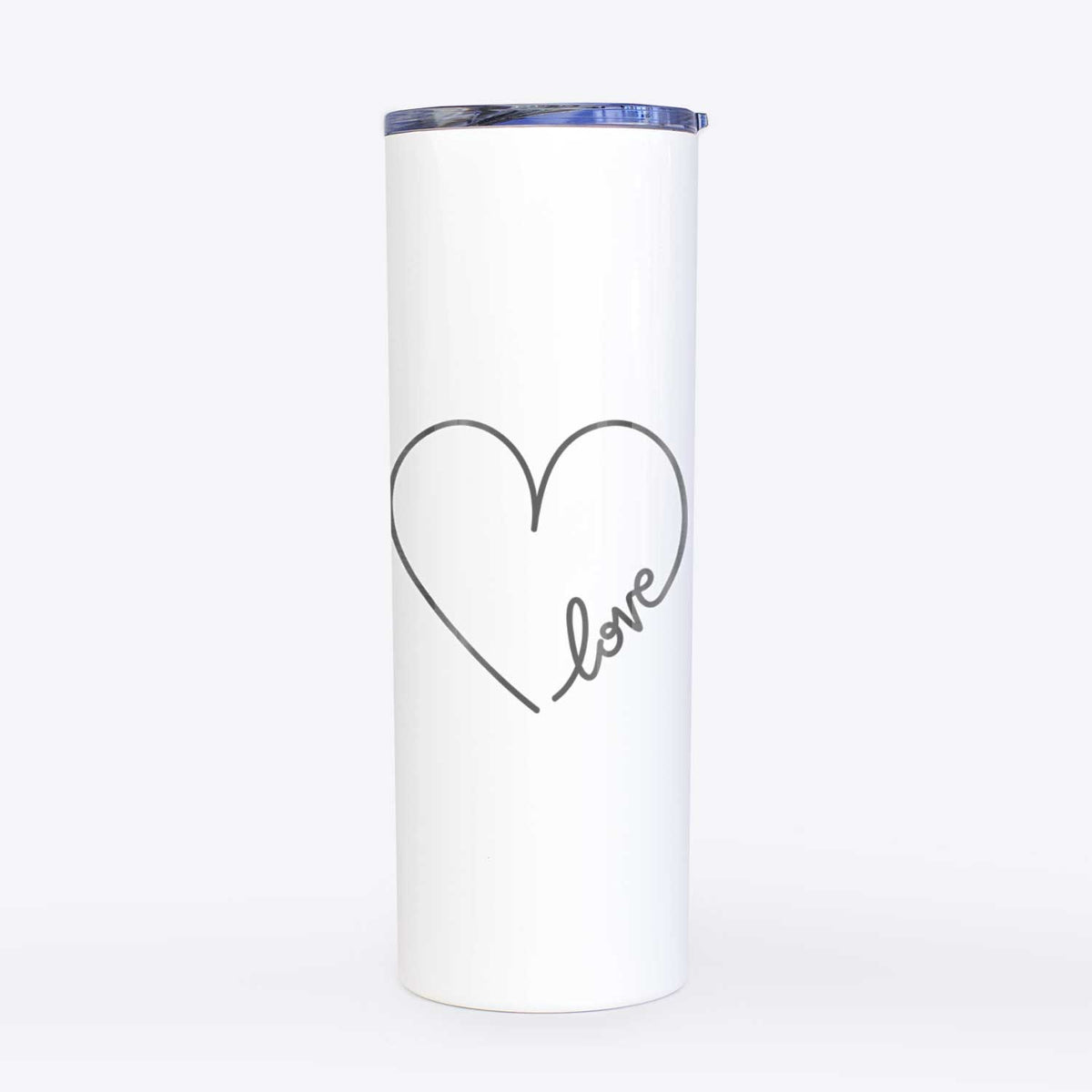 Hand Drawn Love Heart  - 20oz Skinny Tumbler