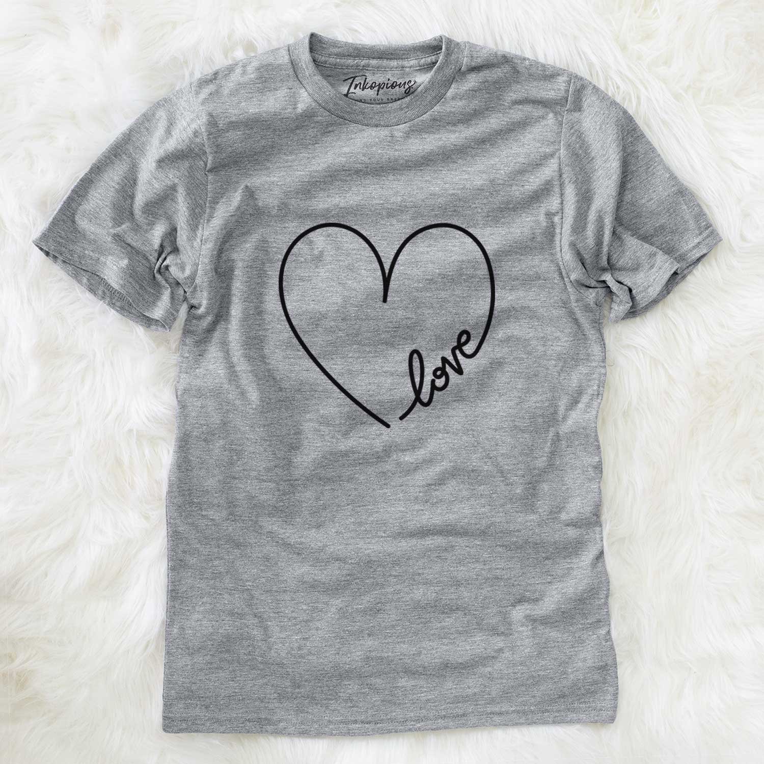 Hand Drawn Love Heart  - Unisex Crewneck