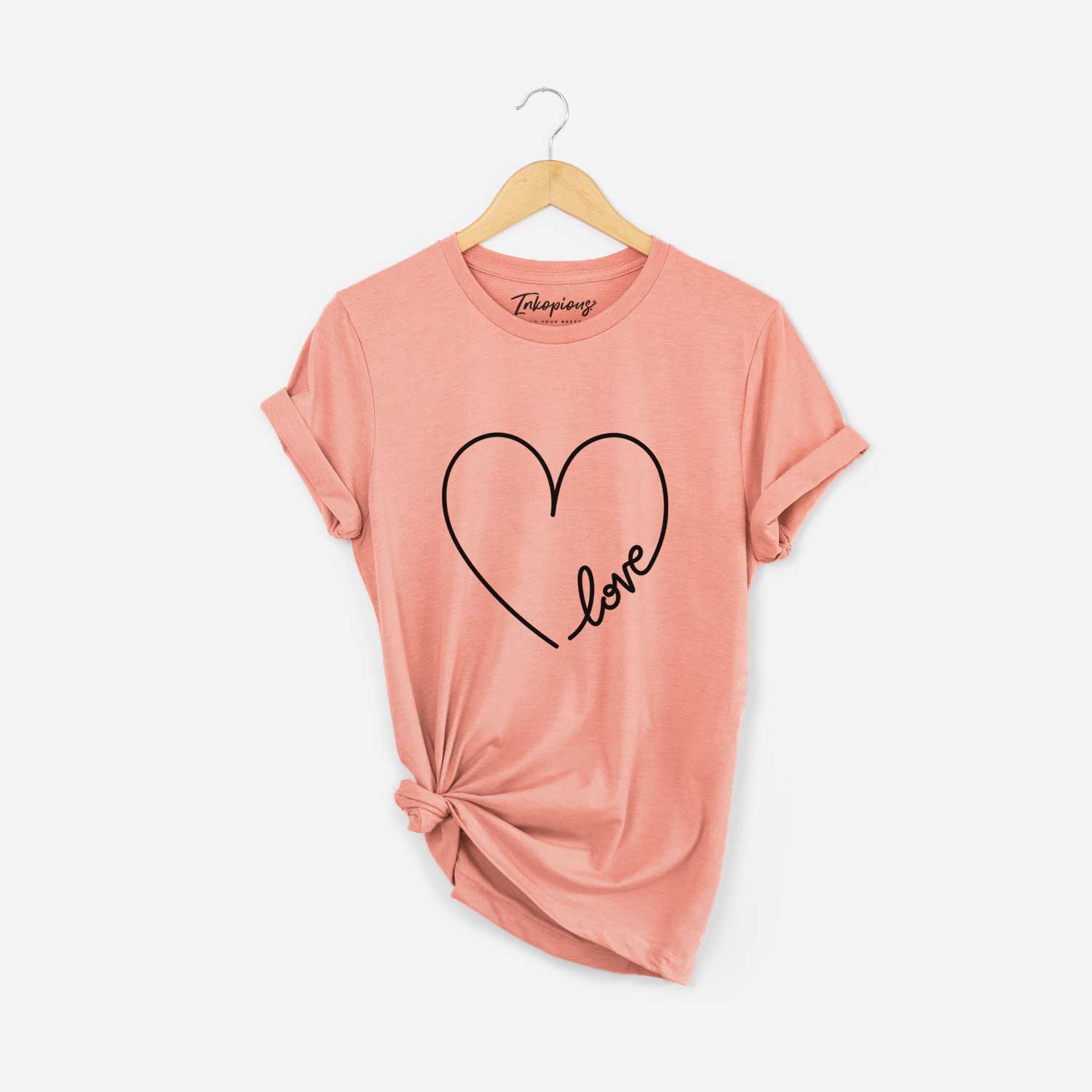 Hand Drawn Love Heart  - Unisex Crewneck