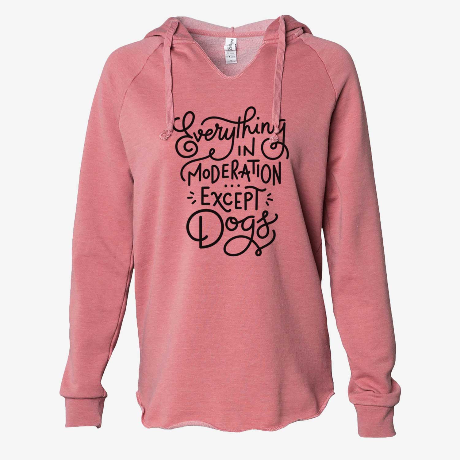 Everything in Moderation - Except Dogs - Cali Wave Hooded Sweatshirt