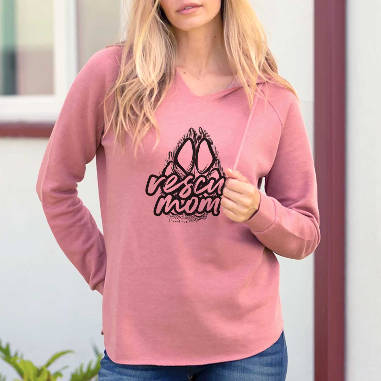 Rescue Mom - Paw Collection  - Cali Wave Hooded Sweatshirt