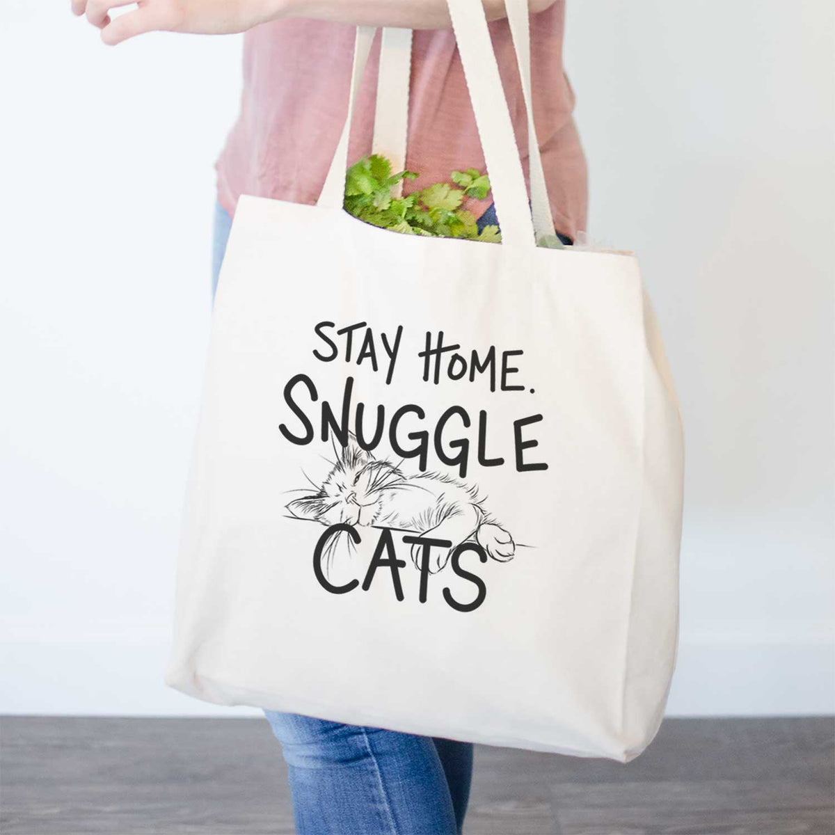 Stay Home Snuggle Cats  - Tote Bag