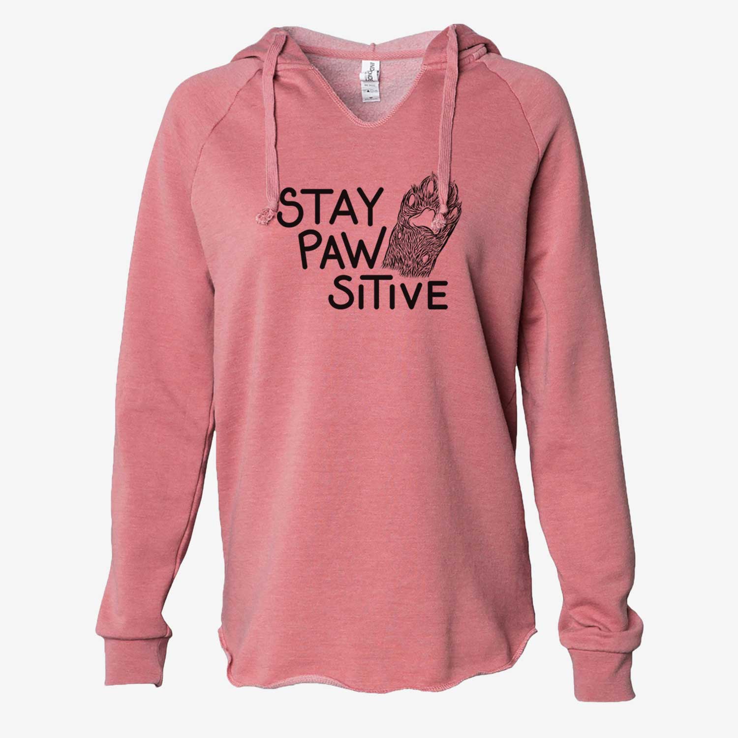 Stay Pawsitive - Cat Paw  - Cali Wave Hooded Sweatshirt