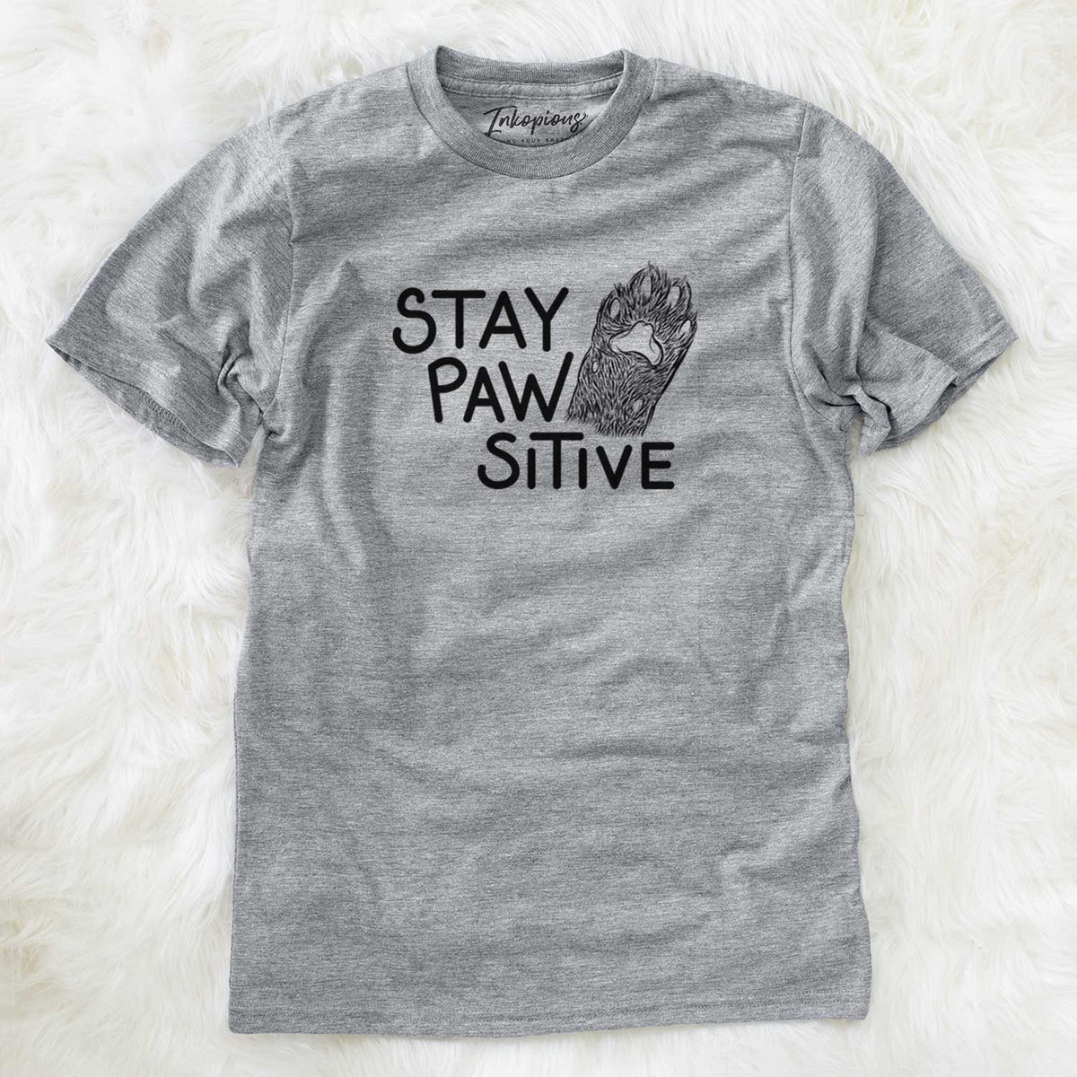 Stay Pawsitive - Cat Paw  - Unisex Crewneck