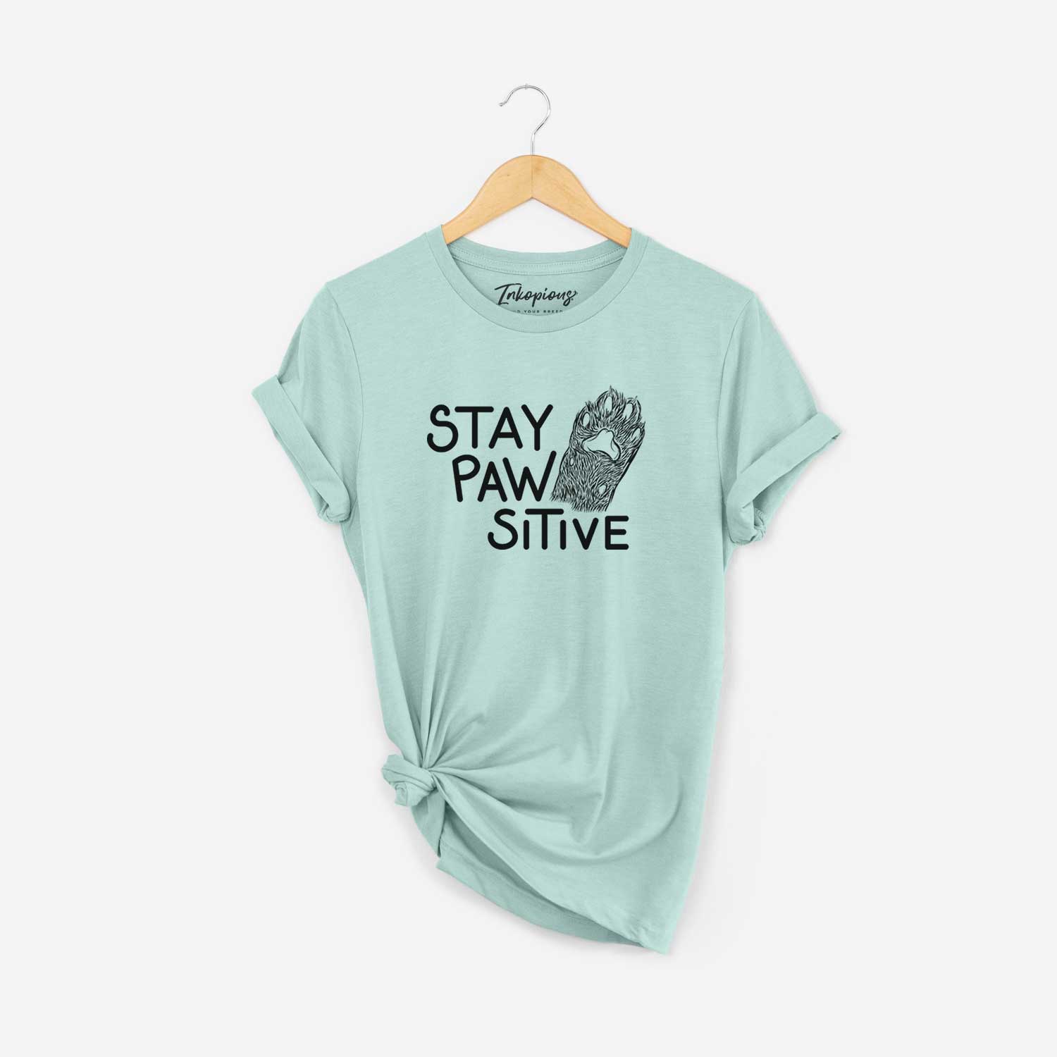Stay Pawsitive - Cat Paw  - Unisex Crewneck