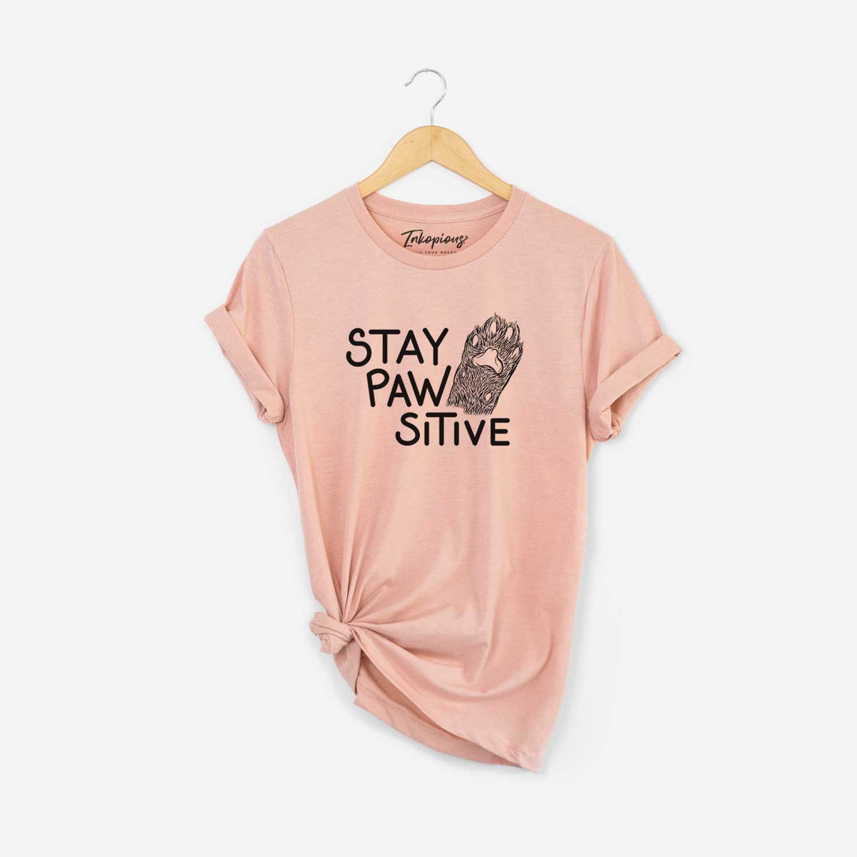 Stay Pawsitive - Cat Paw  - Unisex Crewneck