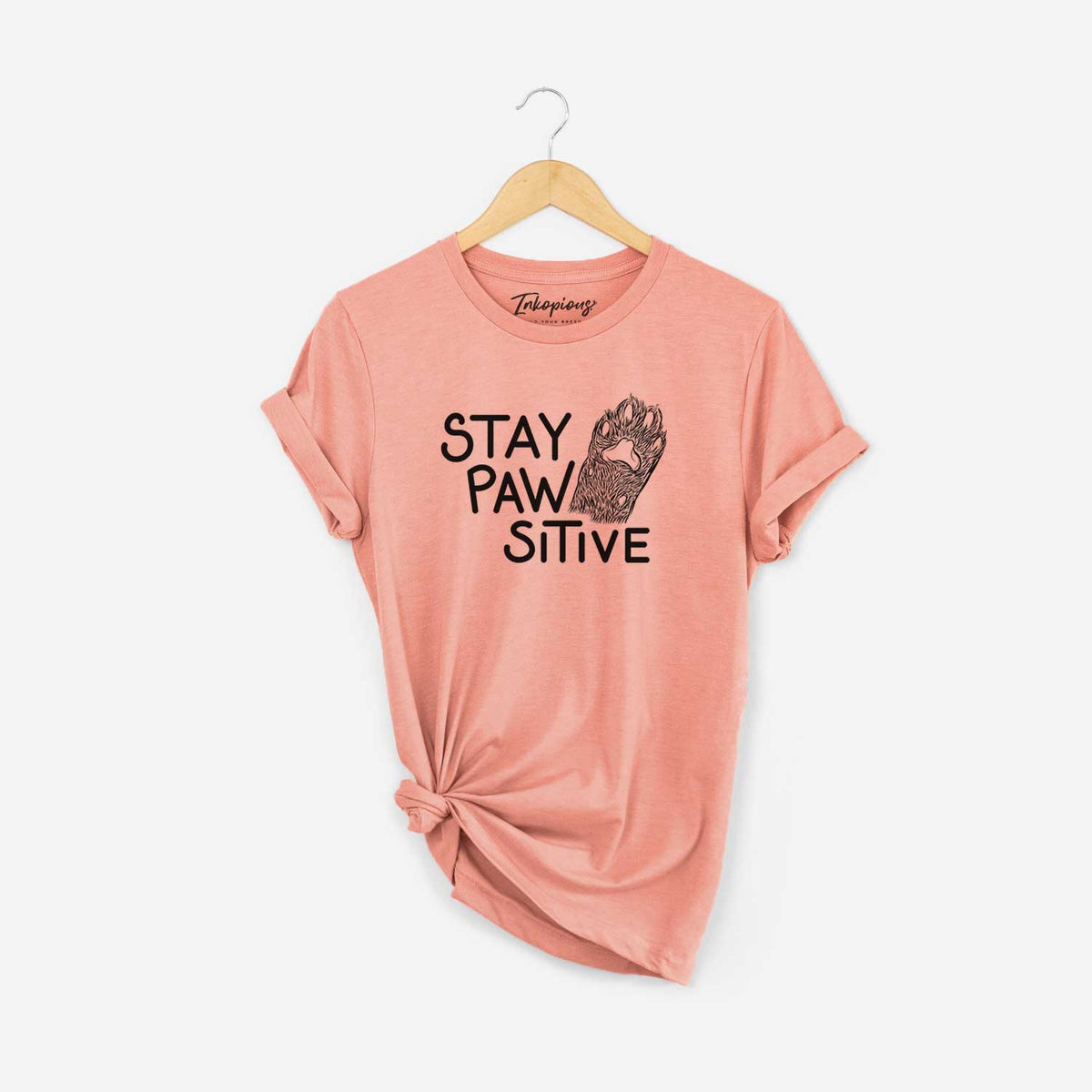 Stay Pawsitive - Cat Paw  - Unisex Crewneck